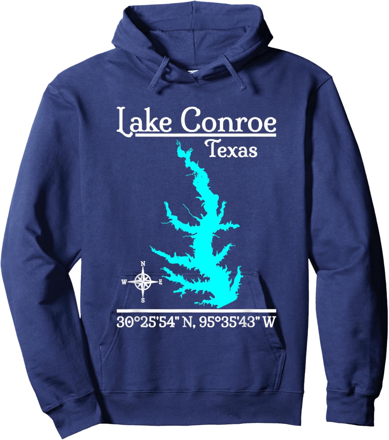 Lake Conroe - Texas Hoodie - Hoodie | Navy