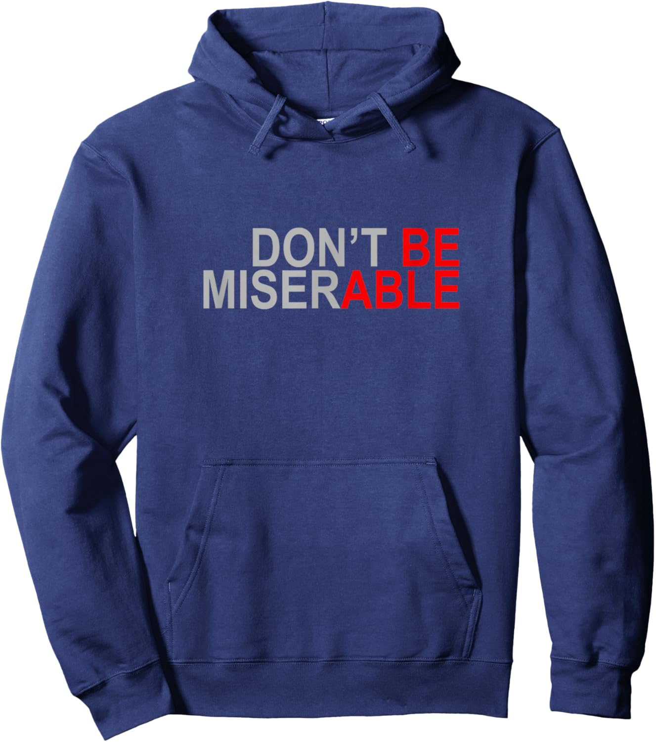 Red Color Be Able Red Graphic Hoodie - Hoodie | Navy