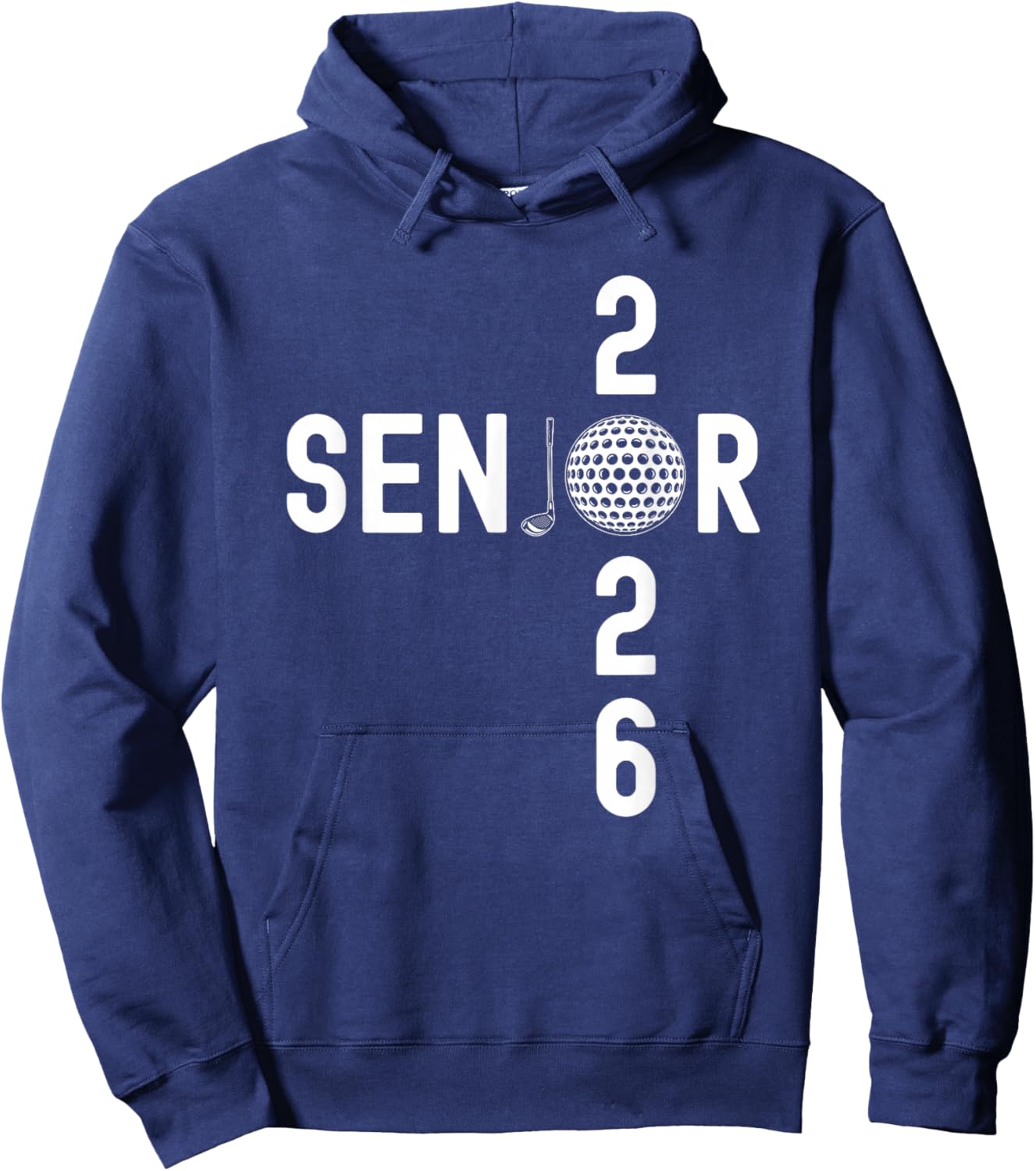 Senior Golf Class of 2026 Funny Graduation Hoodie - Hoodie | Navy
