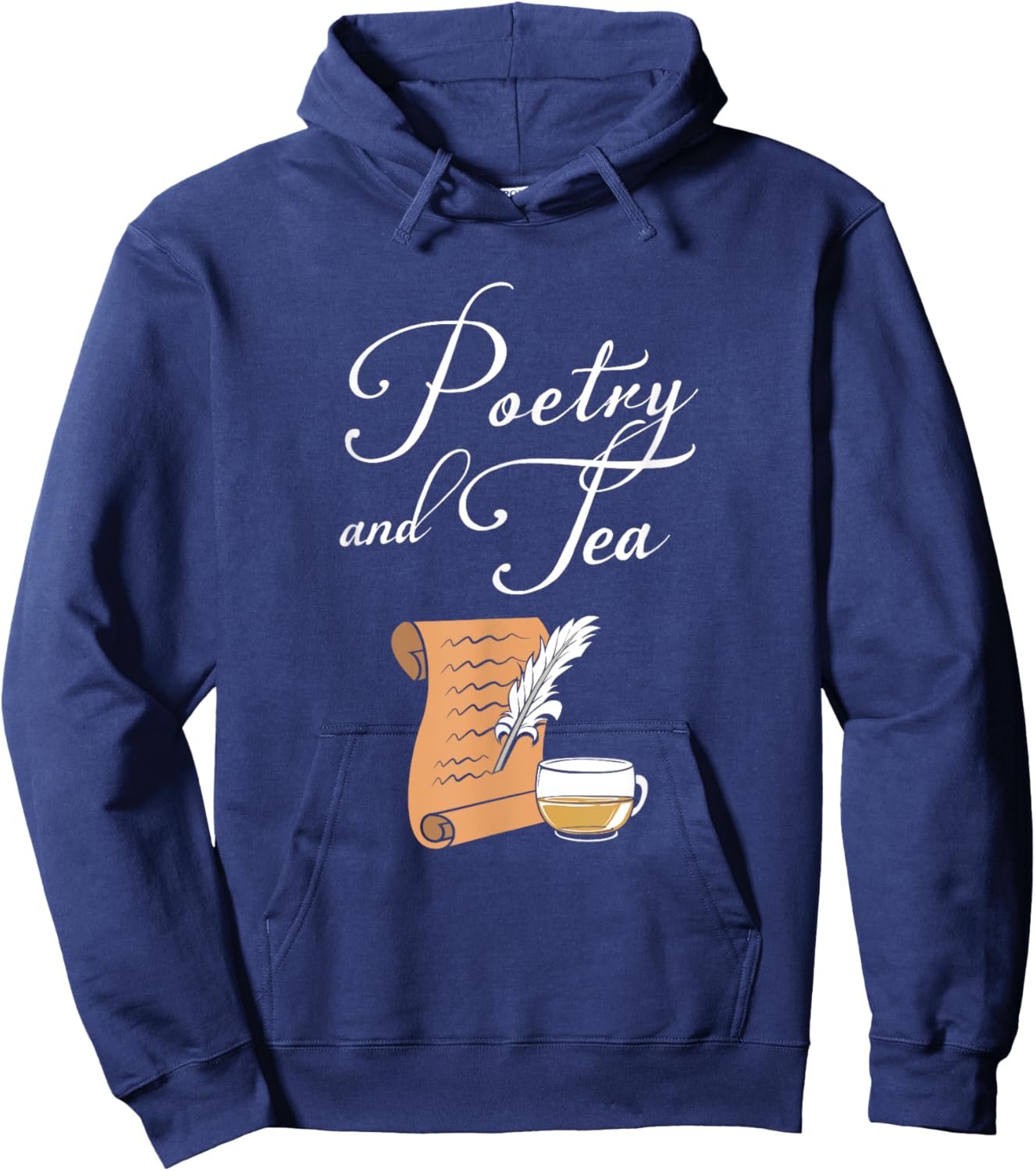 Funny Book Author Tea Lover Poetry And Tea Hoodie - Hoodie | Navy