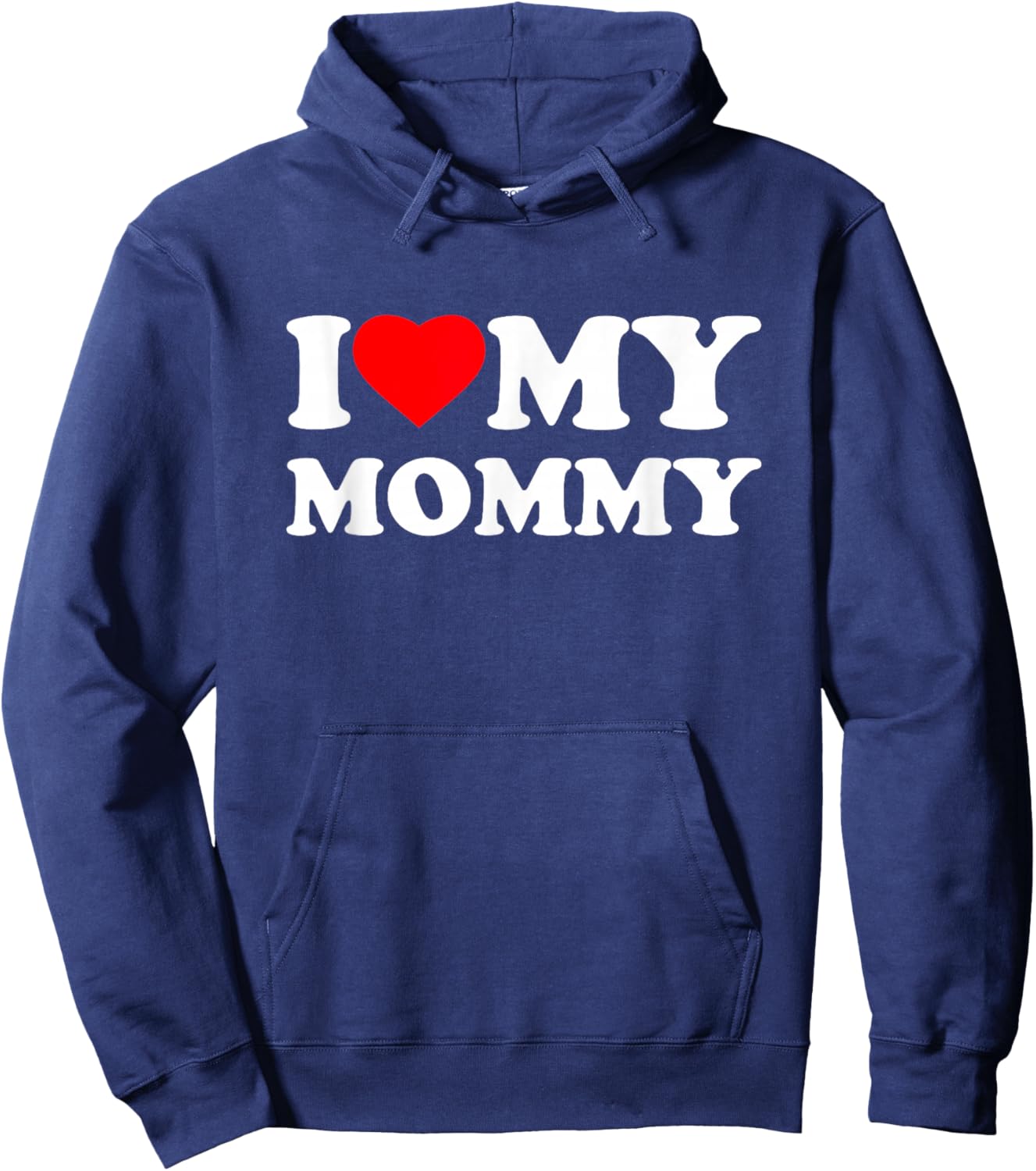 I Love My Mommy Heart Family Grandma Hoodie - Hoodie | Navy