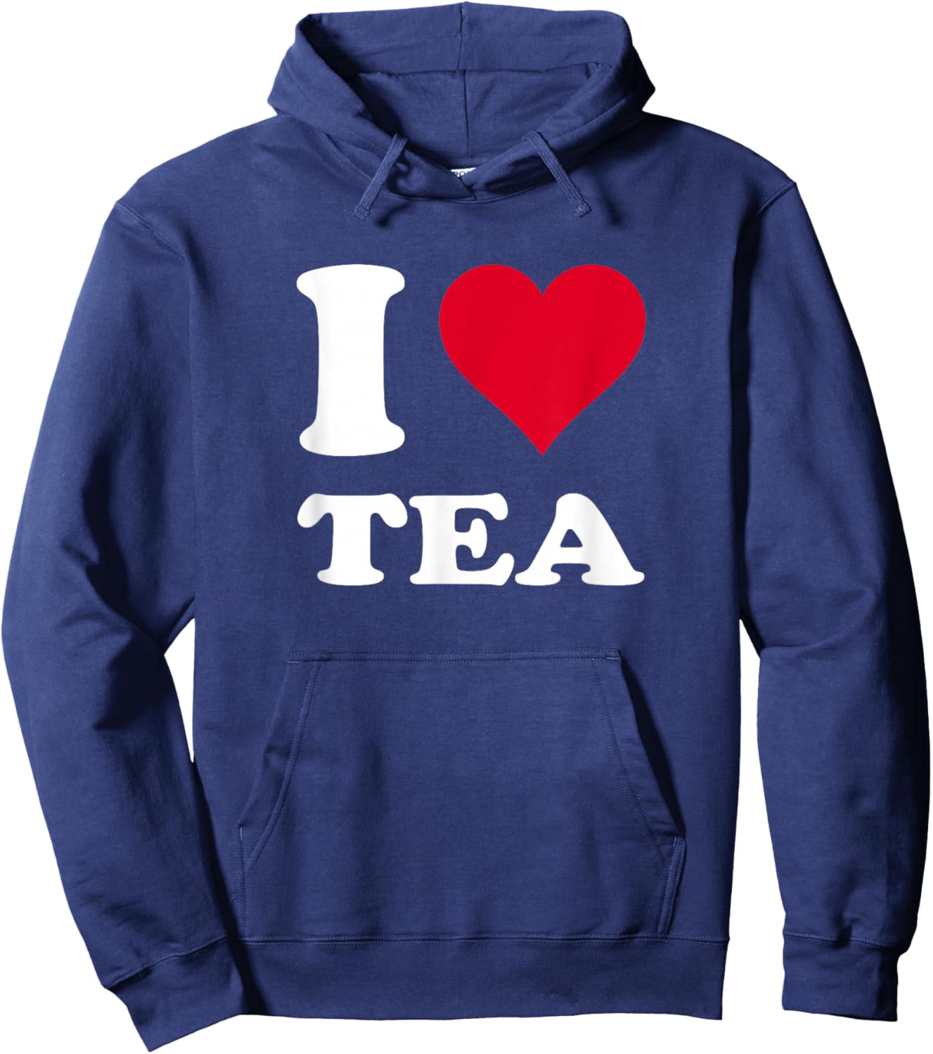Red Heart I Love Tea Hoodie - Hoodie | Navy