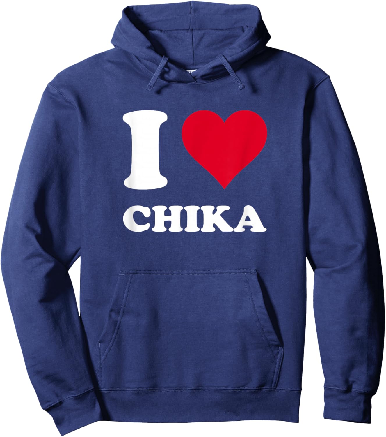 Red Heart I Love Chika Hoodie - Hoodie | Navy