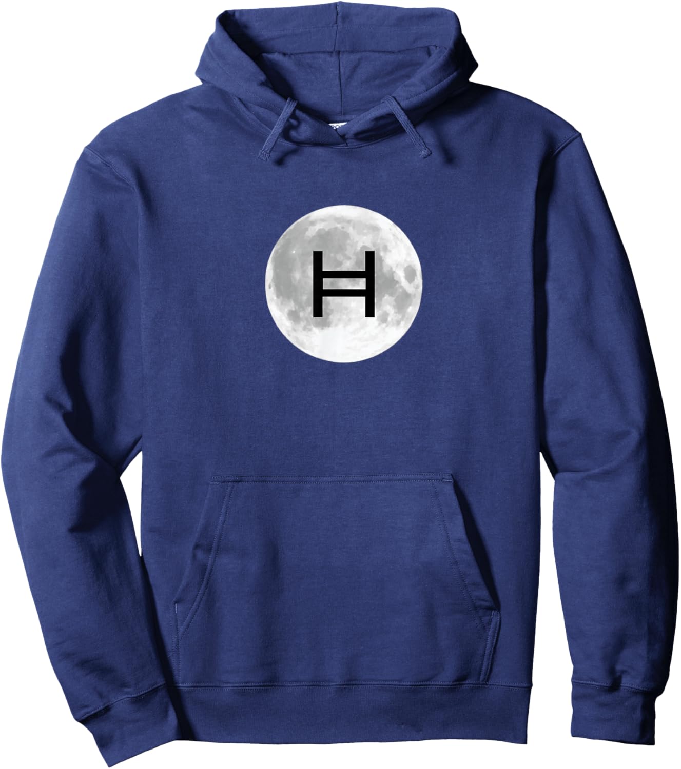 Hedera Hbar Moon Crypto Hoodie - Hoodie | Navy