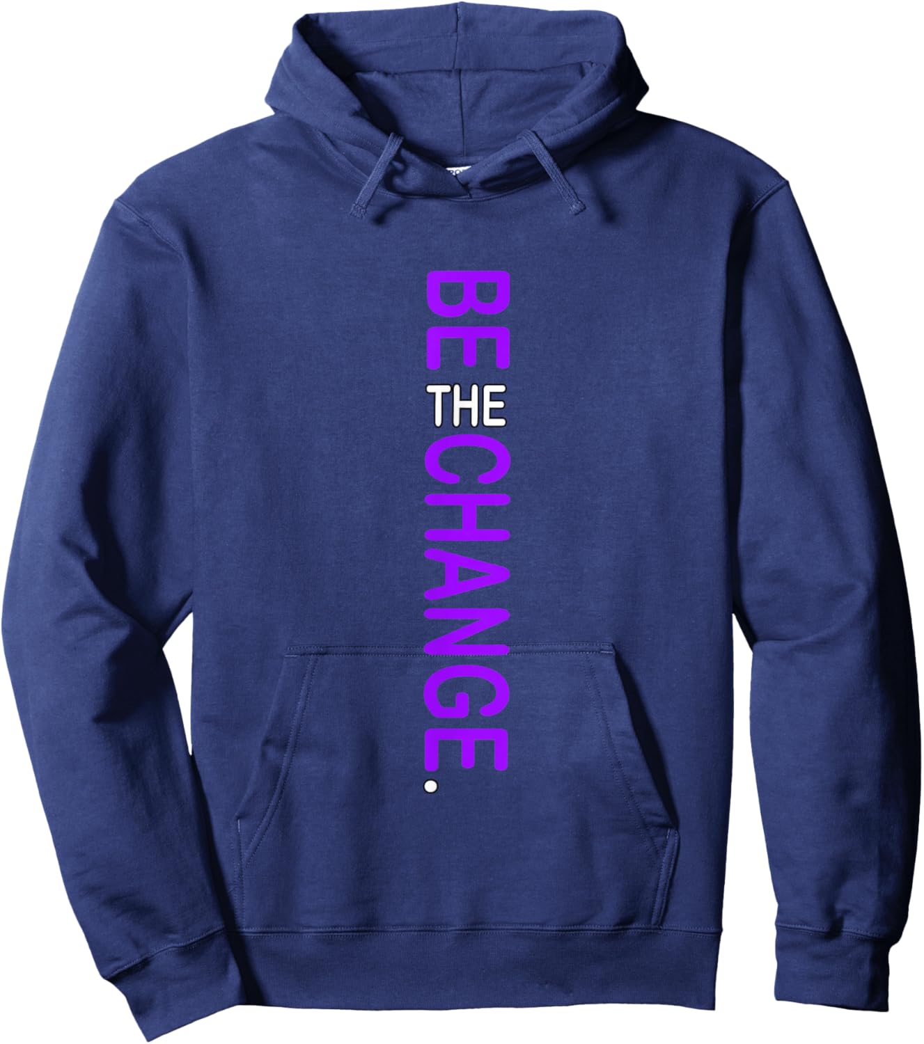 Purple Color Be The Change Purple Graphic Hoodie - Hoodie | Navy