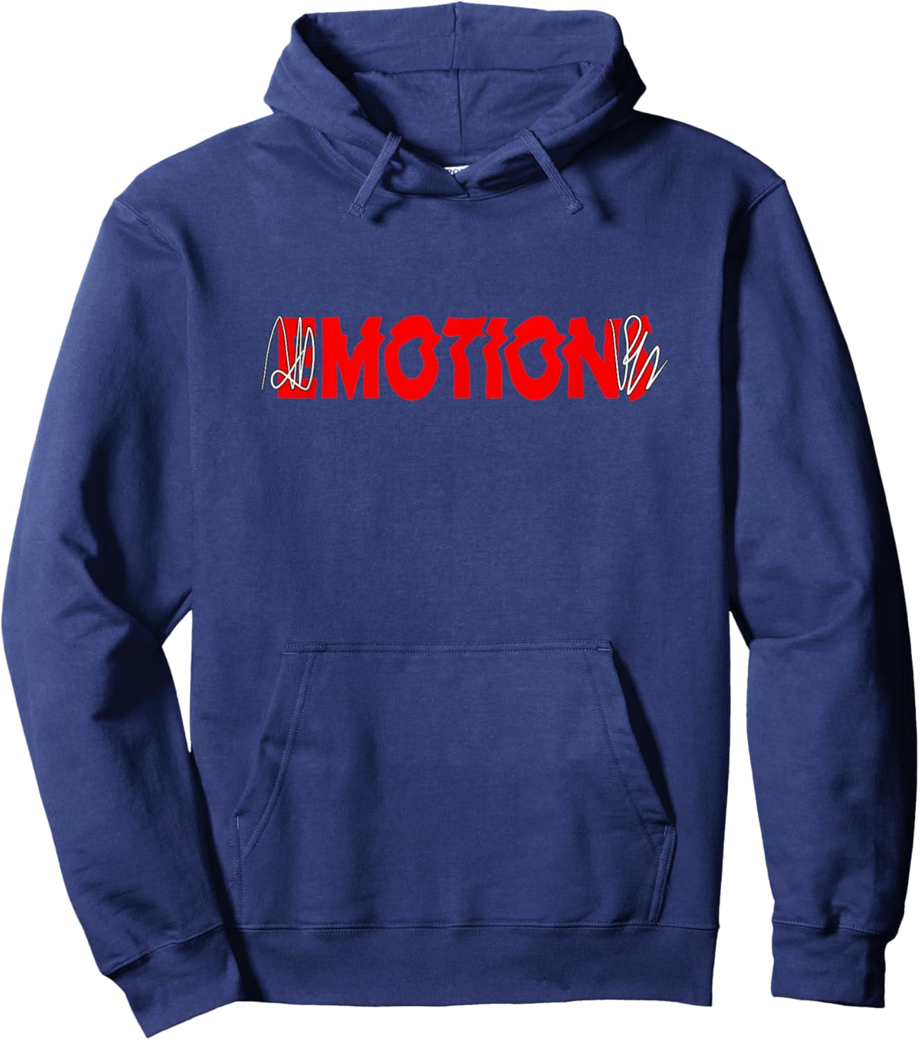 Red Color Motion Before Emotions Red Graphic Hoodie - Hoodie | Navy
