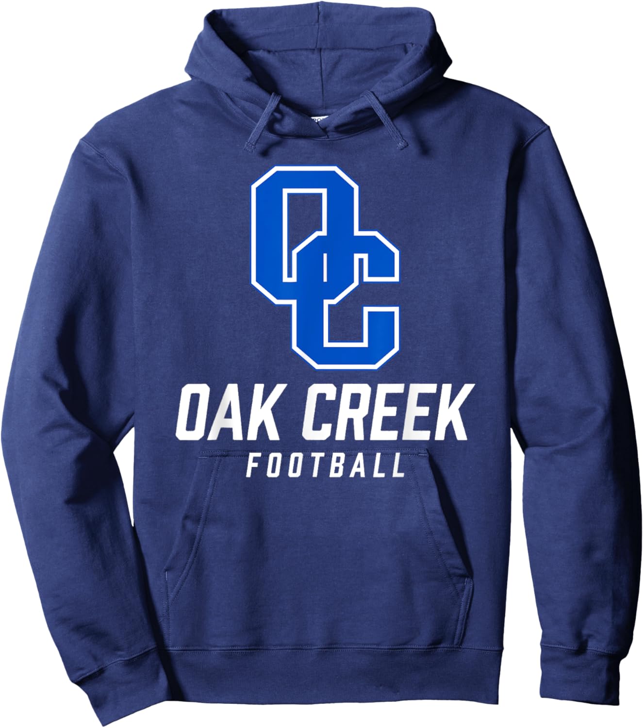 Oak Creek Knights Logo Football Team HS Hoodie - Hoodie | Navy