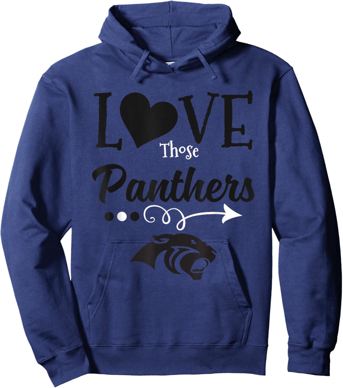 Cabot Panthers Logo Love Those HS Hoodie - Hoodie | Navy