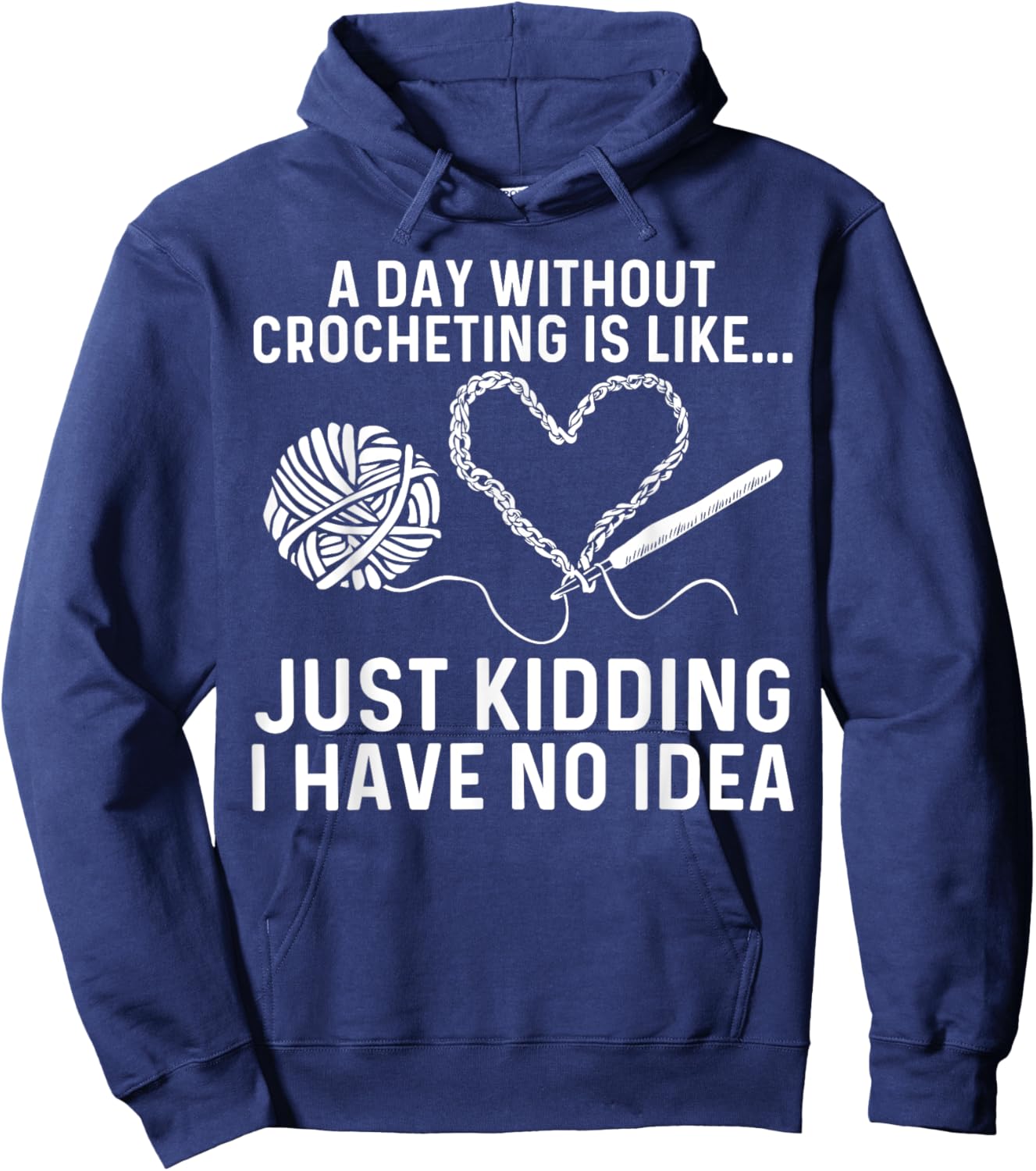 Crocheting Art Grandma Crocheter Crochet Lovers Hoodie - Hoodie | Navy