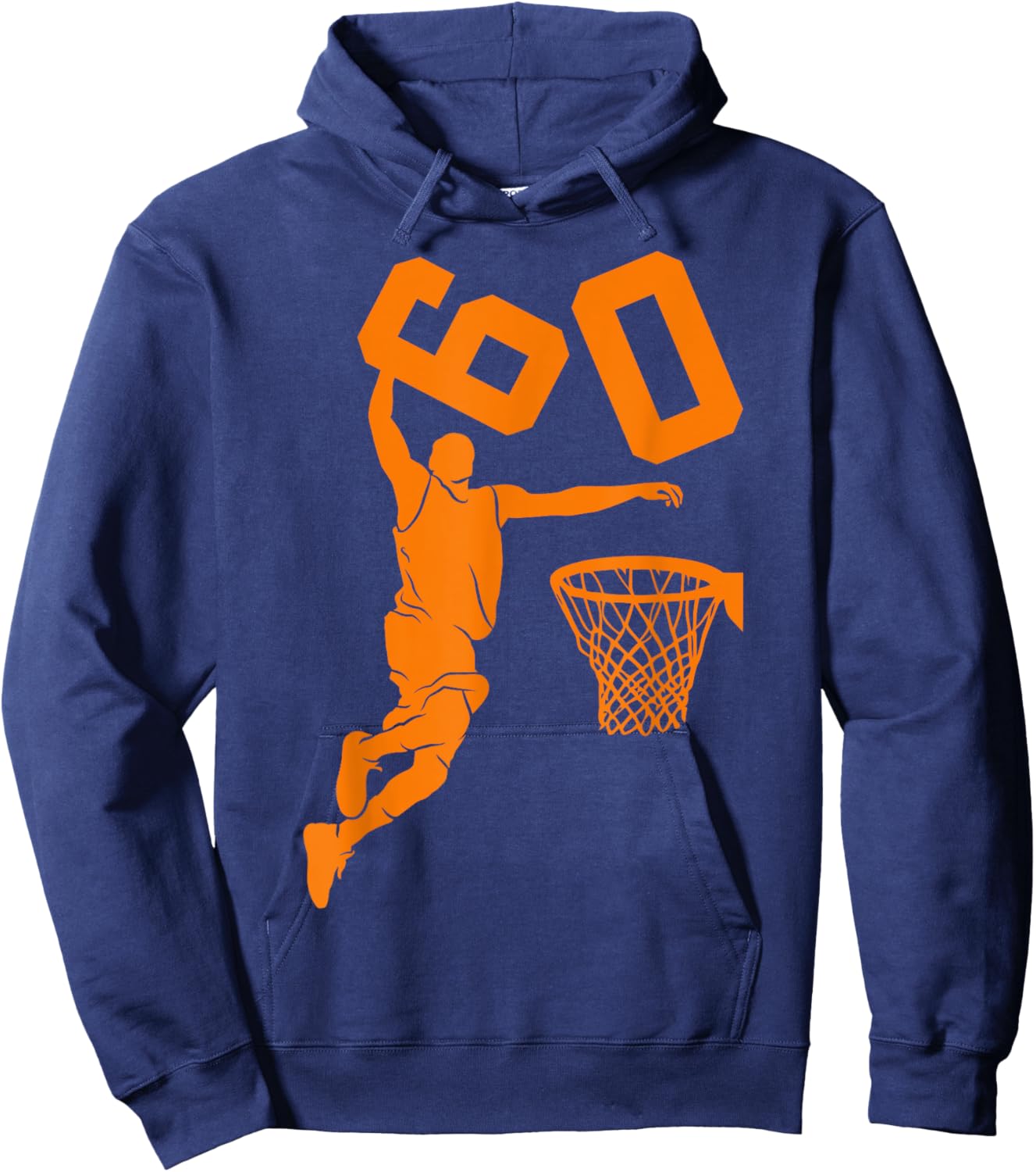 60 Years Basketball 60th Birthday Hoodie - Hoodie | Navy