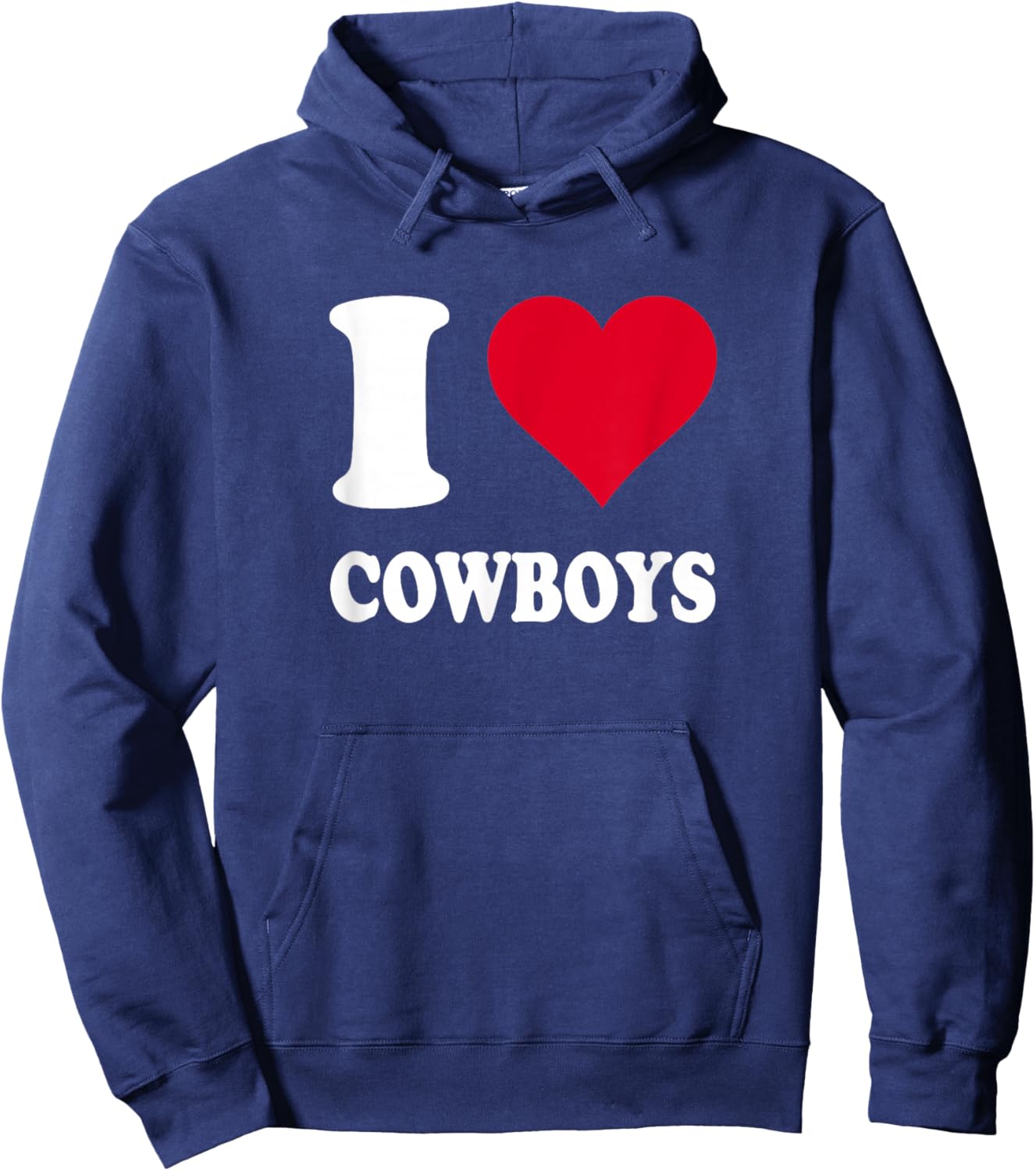 Coeur Rouge I Love Cowboys Hoodie - Hoodie | Navy