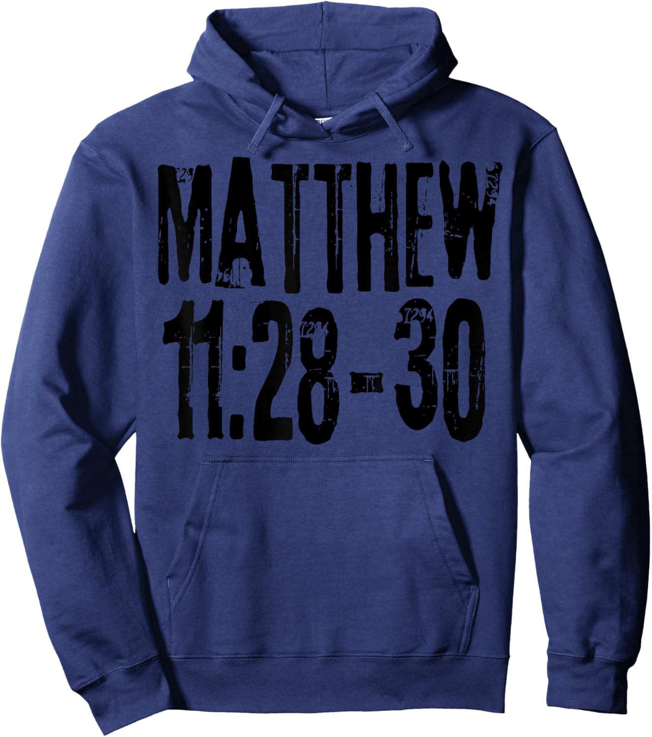Matthew 11:28-30 Bible Verse Gods Words Hoodie - Hoodie | Navy