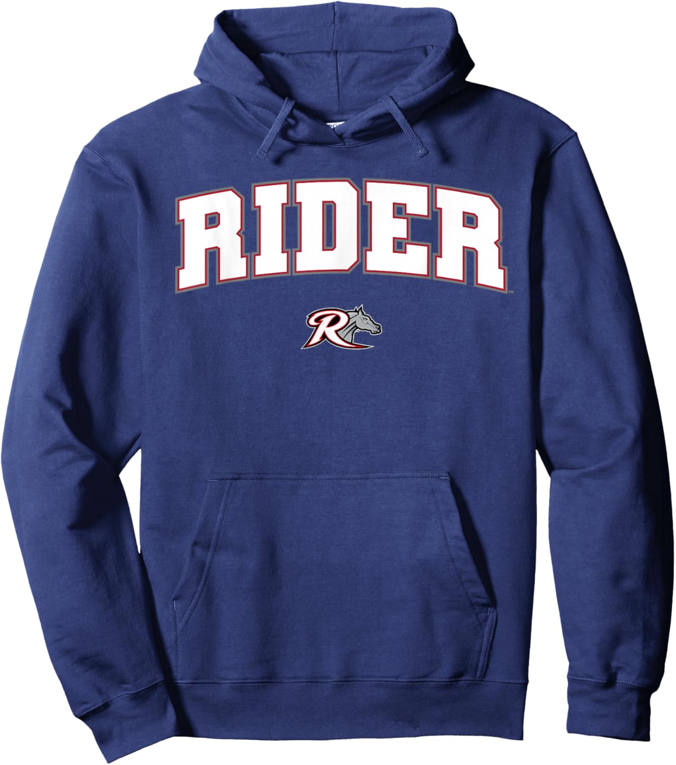 Rider University Broncs Arch Logo Hoodie - Hoodie | Navy
