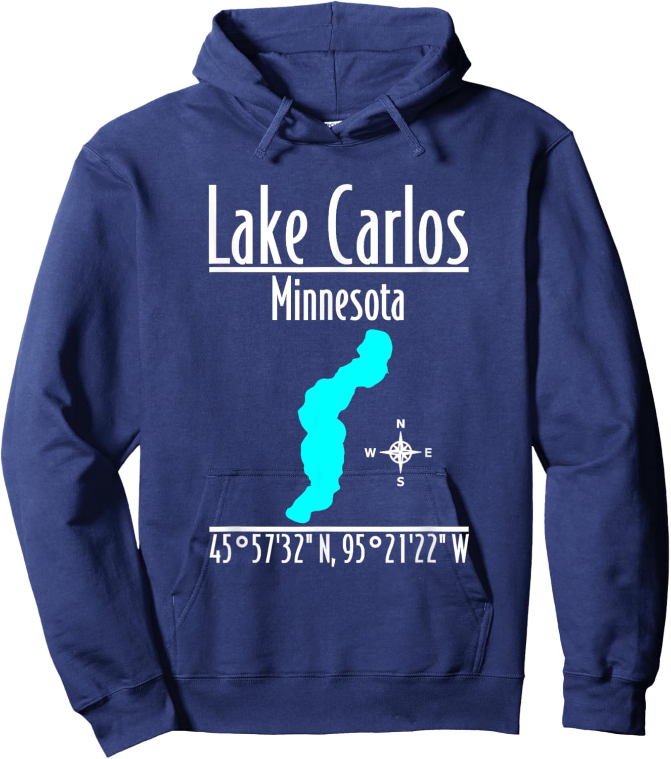Modern Lake Carlos - Minnesota Hoodie - Hoodie | Navy