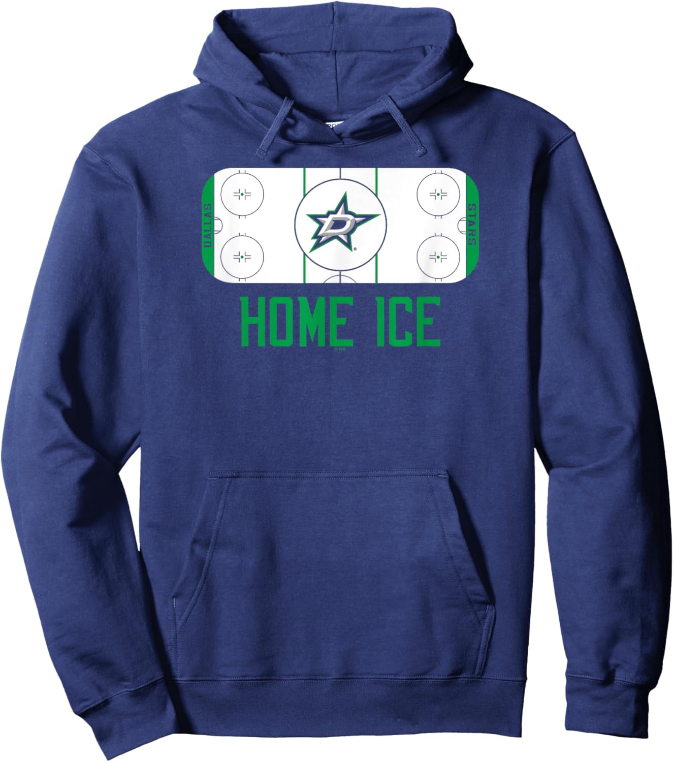 Dallas Stars Home Ice Black Officially Licensed Hoodie - Hoodie | Navy