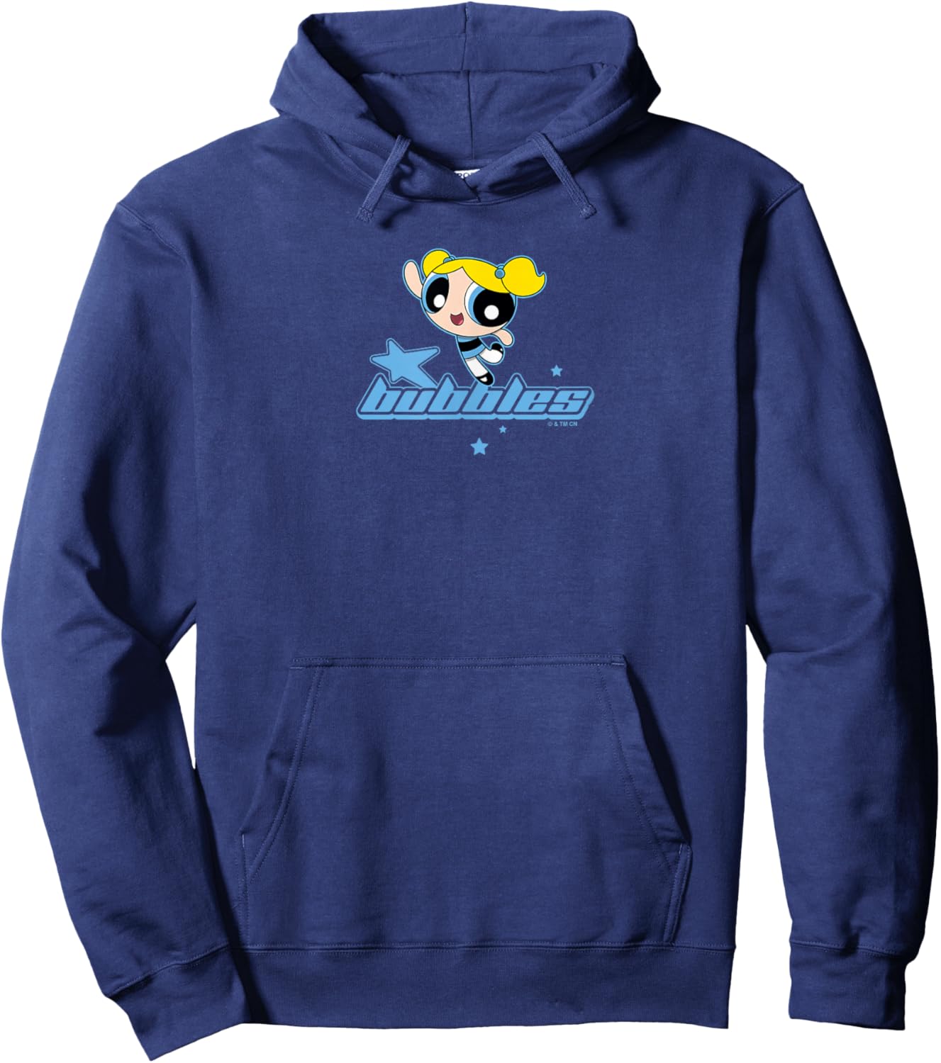 The Powerpuff Girls Bubbles Retro Stars Logo Hoodie - Hoodie | Navy