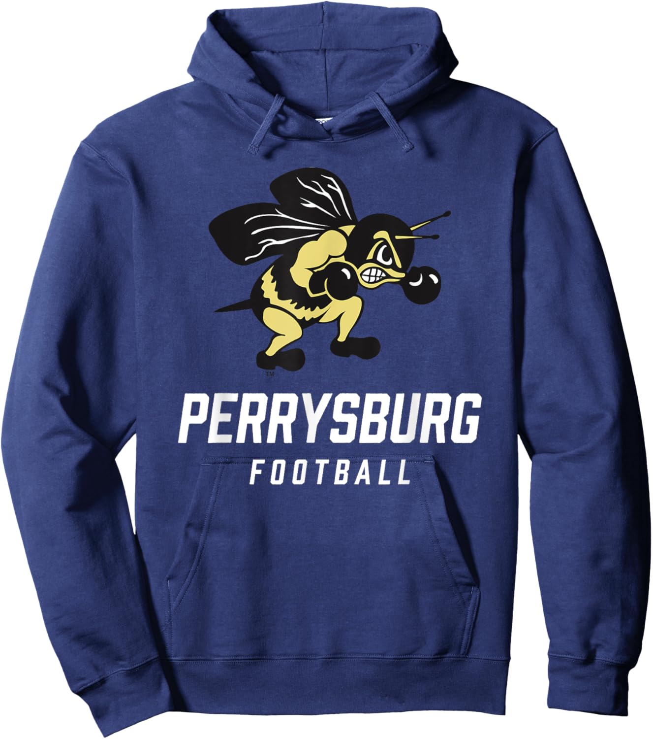 Perrysburg Yellow Jackets Logo Football Team HS Hoodie - Hoodie | Navy
