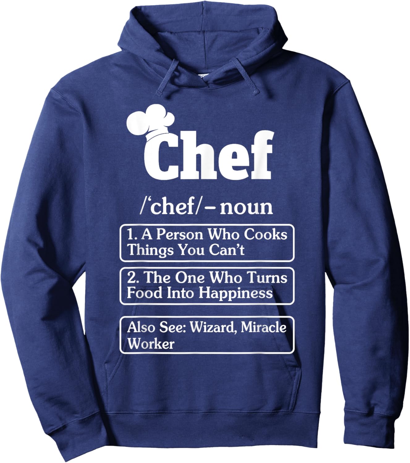Funny Chef Definition Cooking Kitchen & Hoodie - Hoodie | Navy
