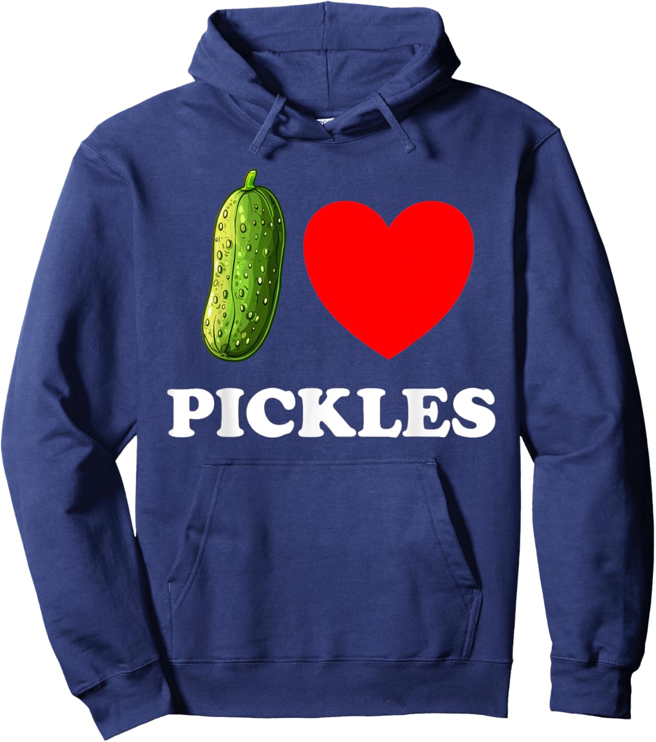 I Love Pickles I Heart Pickles Hoodie - Hoodie | Navy