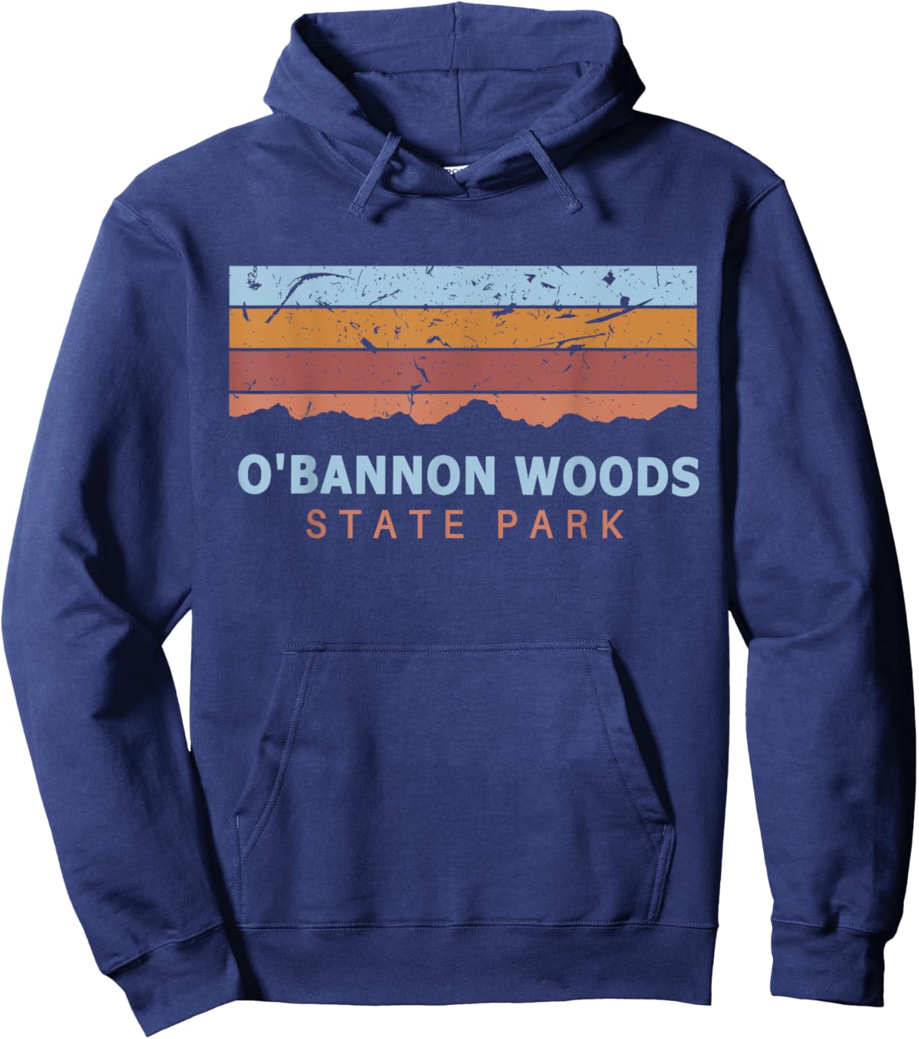 O'Bannon Woods State Park Indiana Retro Cool Hoodie - Hoodie | Navy