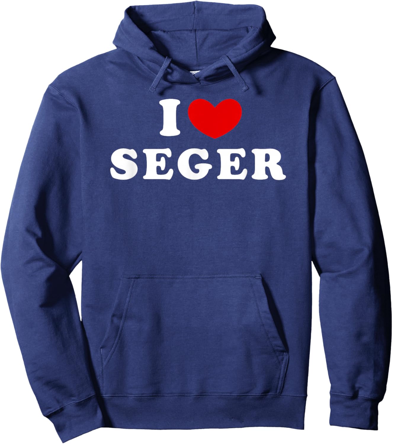 I Love Seger, I Heart Seger Hoodie - Hoodie | Navy