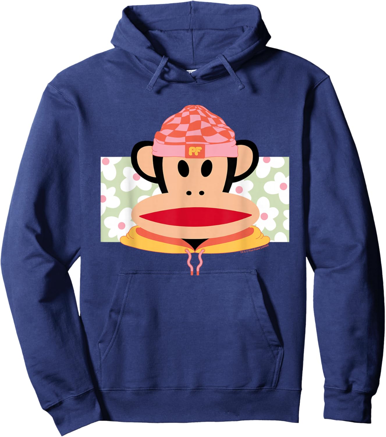 Paul Frank Julius The Monkey in PF Cap Hoodie - Hoodie | Navy