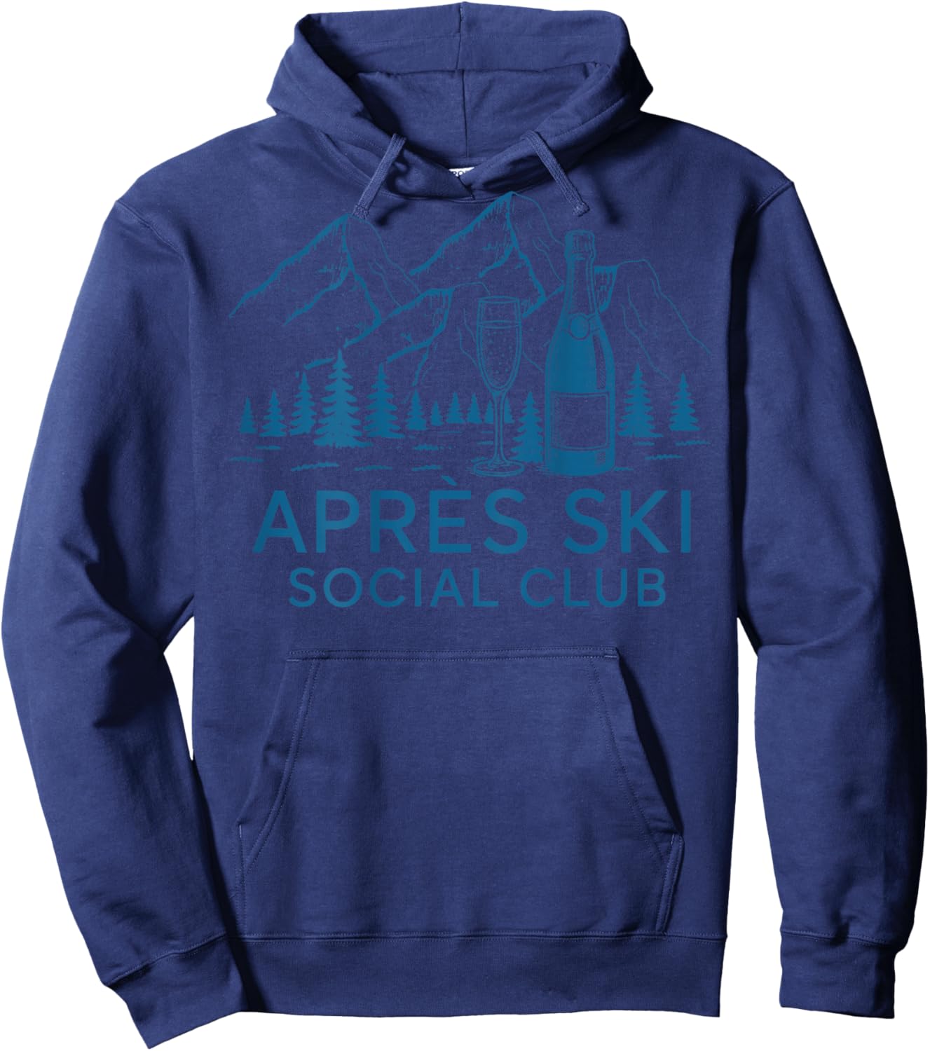 Apres Ski Social Club Champagne Ski Trip Hoodie - Hoodie | Navy