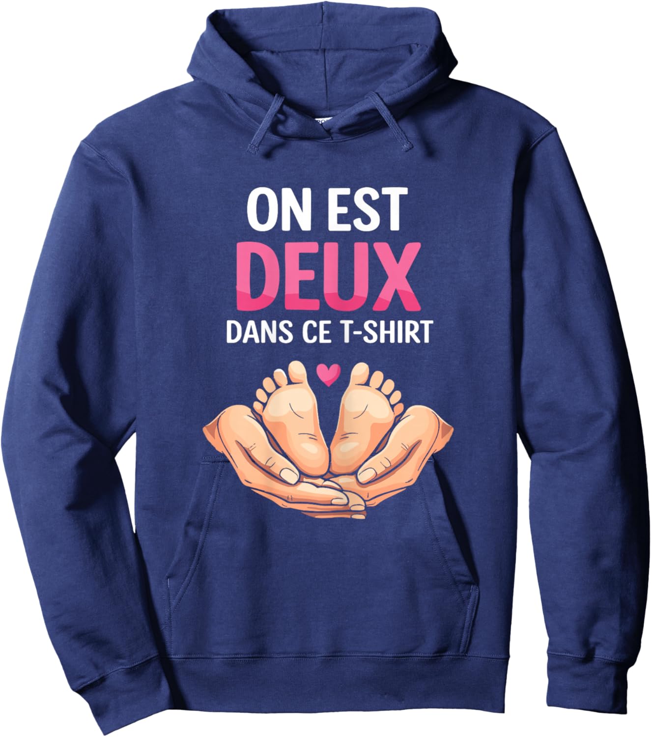 Pregnancy Announcement One Is Two in This Hoodie - Hoodie | Navy