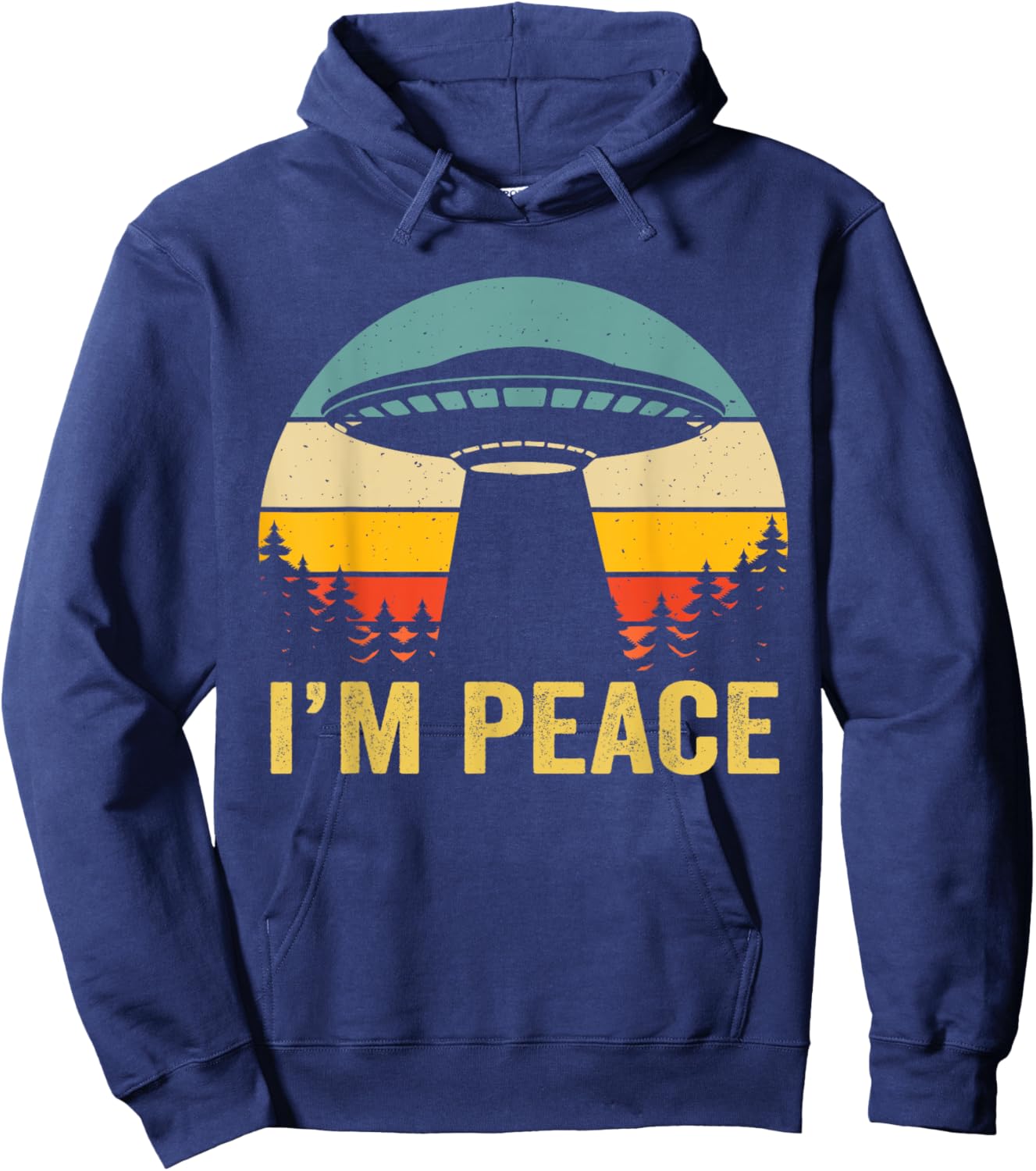 I Come In Peace im Peace Matching Couples Alien Hoodie - Hoodie | Navy
