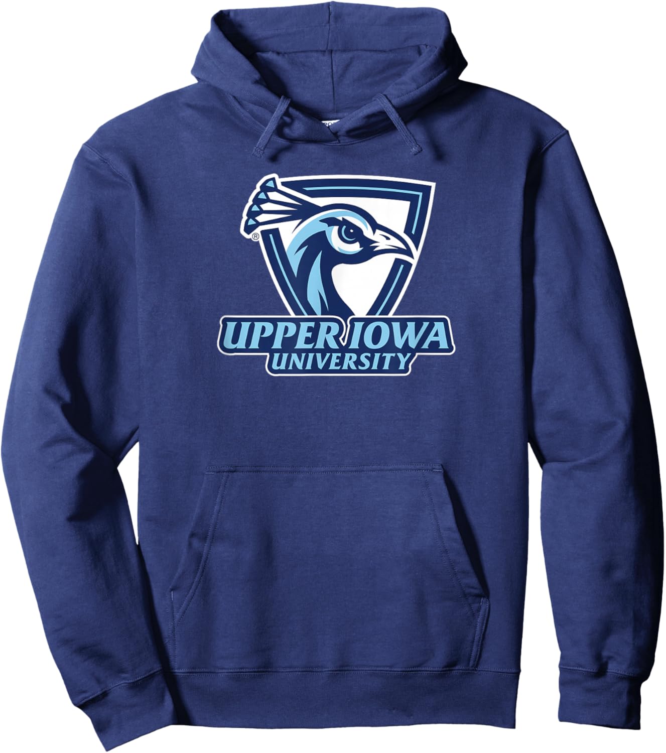 Upper Iowa University Peacocks Primary Logo Hoodie - Hoodie | Navy