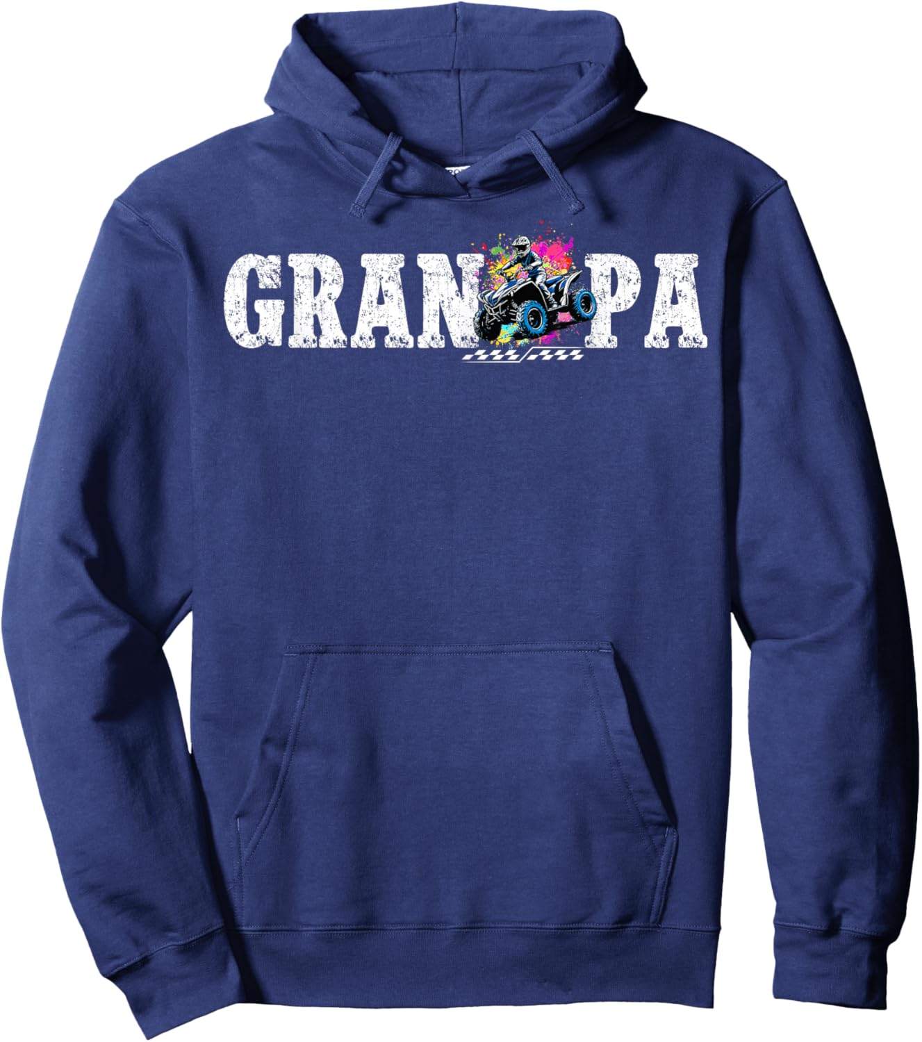 Grandpa ATV Birthday Hoodie - Hoodie | Navy