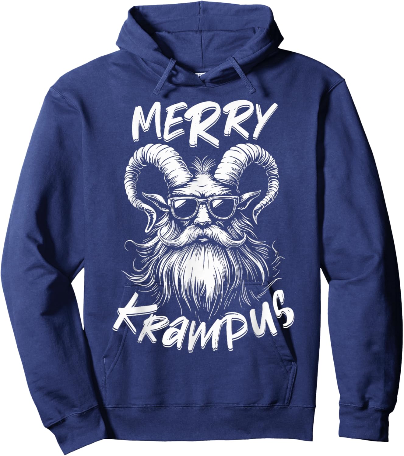 Merry Krampus Mythical Kids Christmas Horror Hoodie - Hoodie | Navy