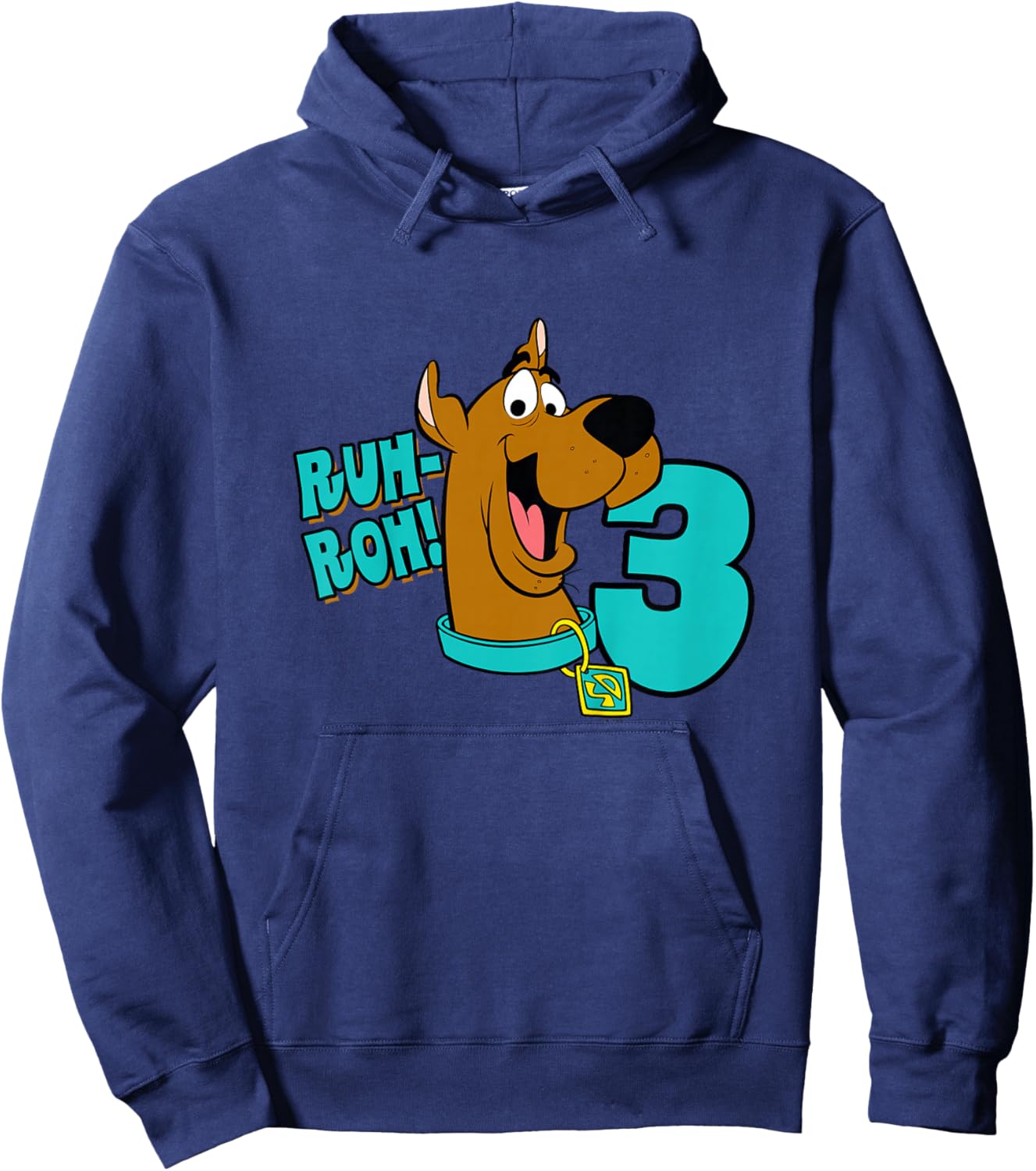 Kids Scooby-Doo 3rd Birthday Ruh-Roh! I'm 3! Hoodie - Hoodie | Navy