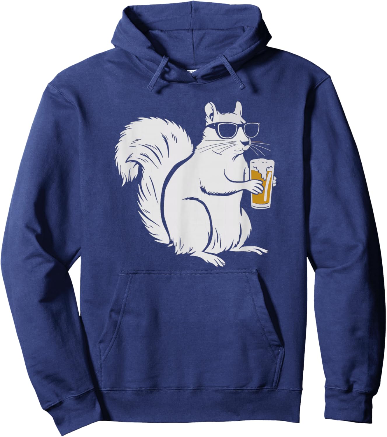 Cool Sunglasses Squirrel Beer Drinking Squirrel Hoodie - Hoodie | Navy