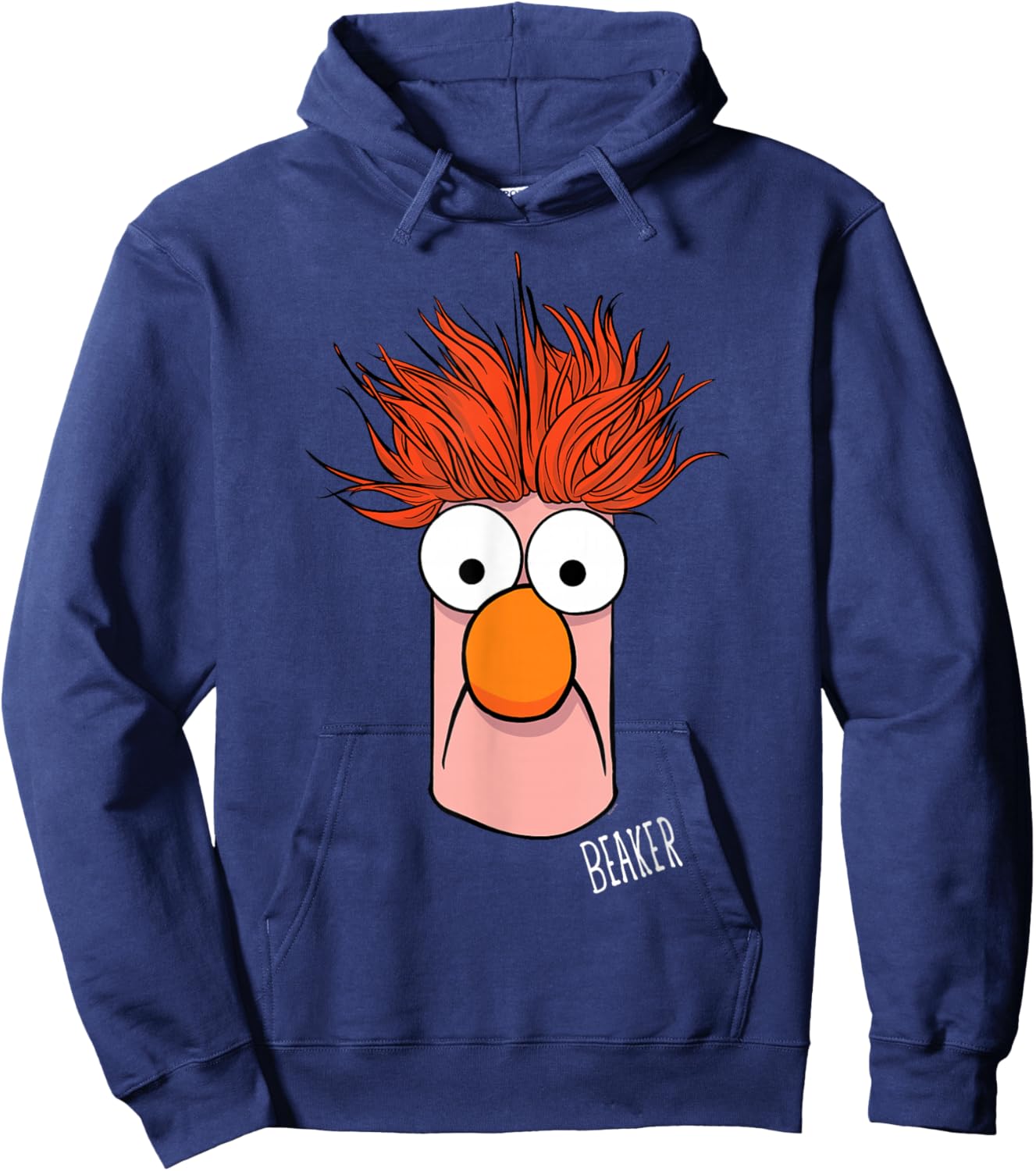 Disney The Muppets Beaker Muppet Labs Big Face Hoodie - Hoodie | Navy
