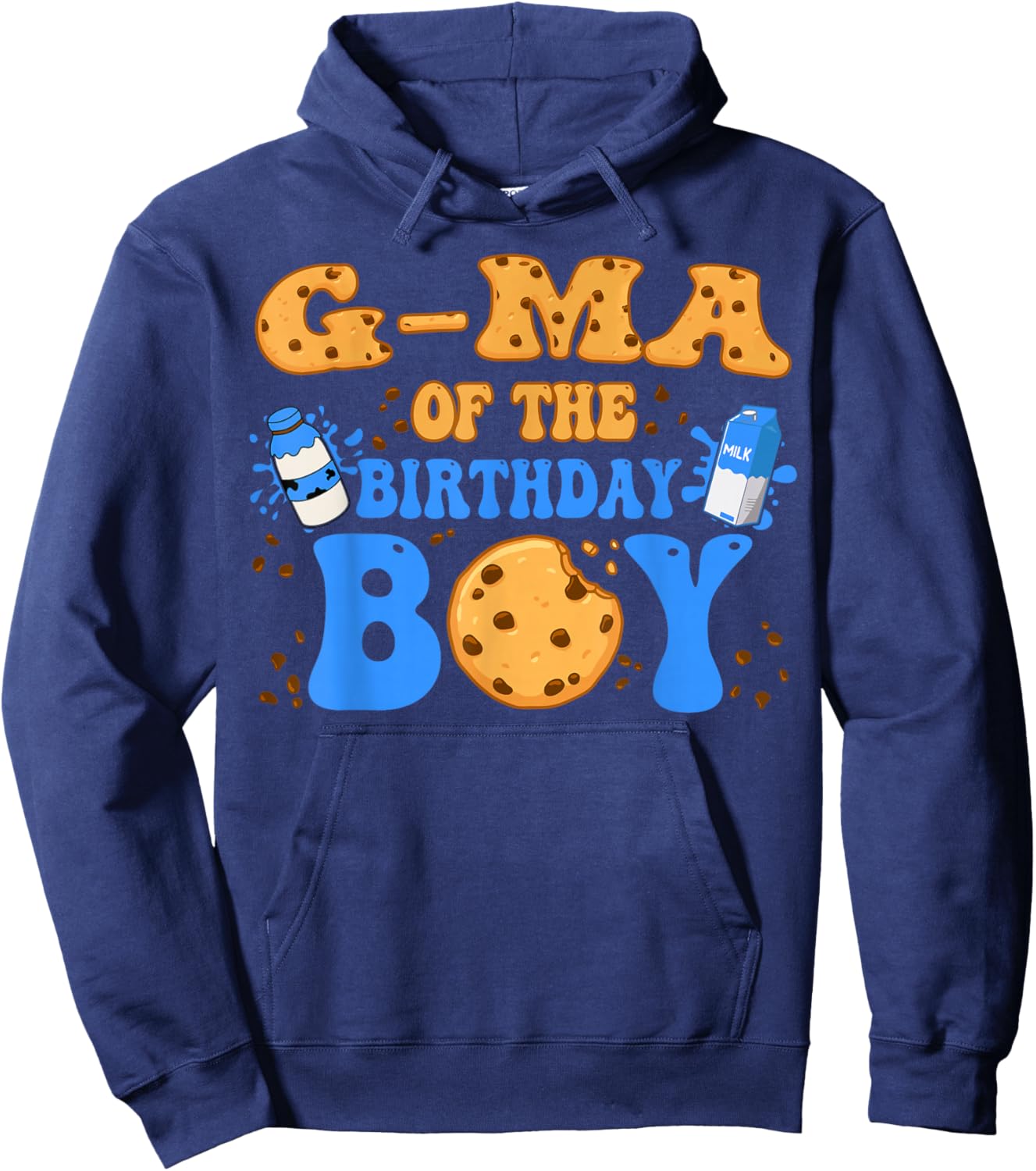 G-Ma Of The Birthday Boy Milk and Cookies Lover Hoodie - Hoodie | Navy