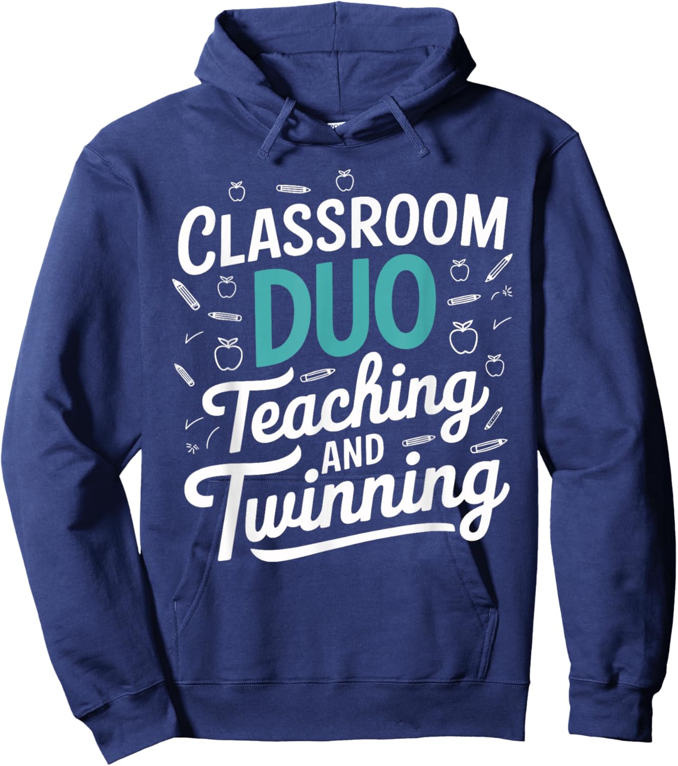 Classroom Duo Teaching and Twinning Teacher Hoodie - Hoodie | Navy