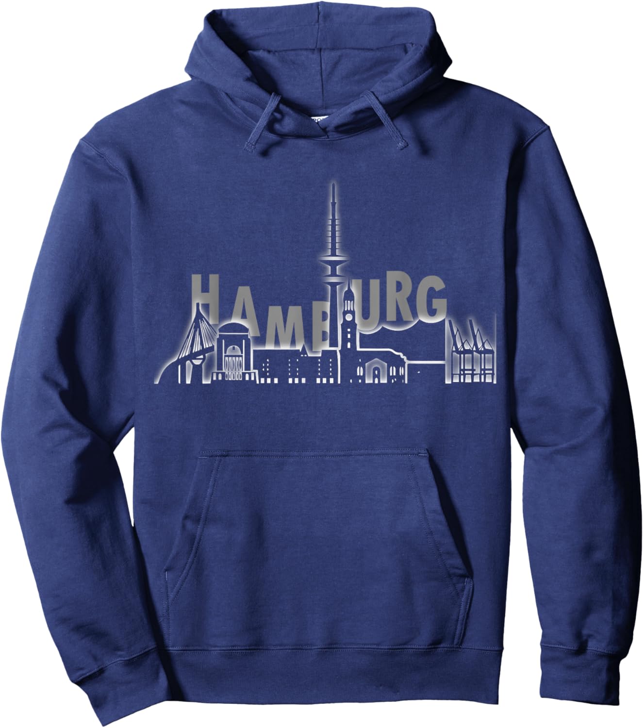 Hamburg Skyline Hoodie - Hoodie | Navy
