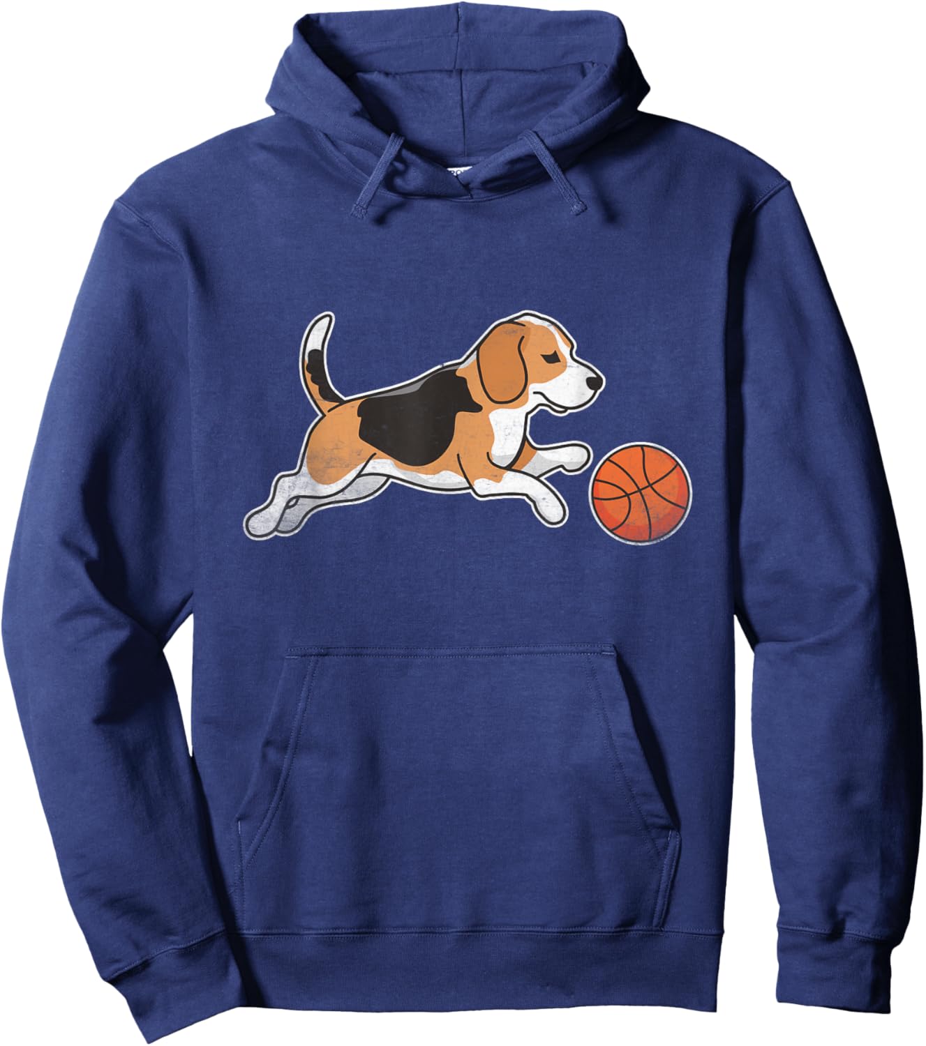 Beagle Playing Basketball Beagles Dog Hoodie - Hoodie | Navy