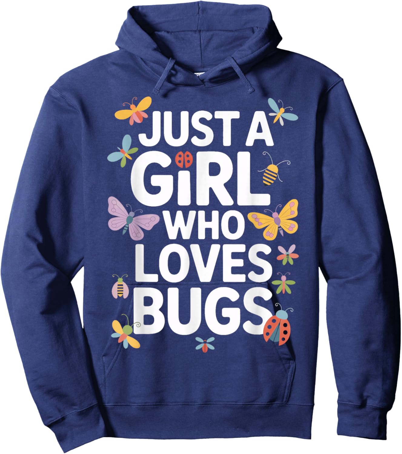 Just A Girl Who Loves Bugs Entomology Fan Hoodie - Hoodie | Navy