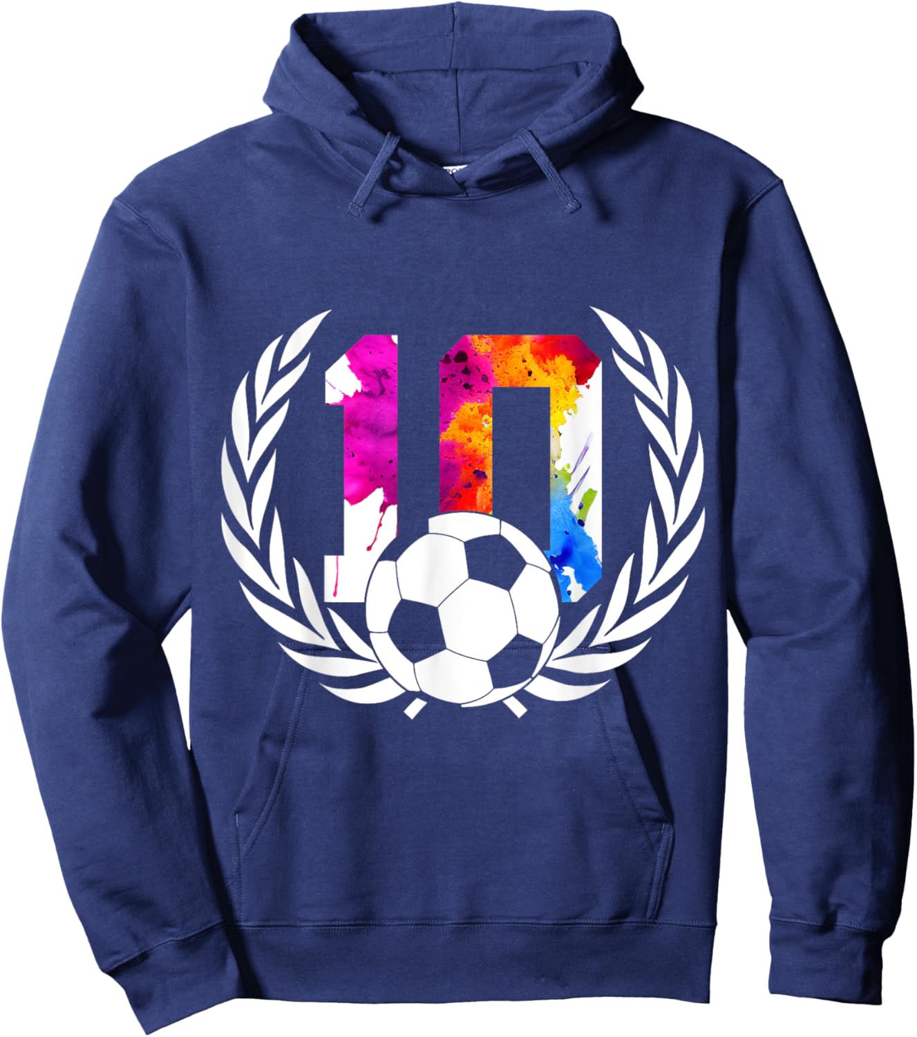 NUMMER 10 JAHRE FUßBALL 10. GEBURTSTAG Hoodie - Hoodie | Navy