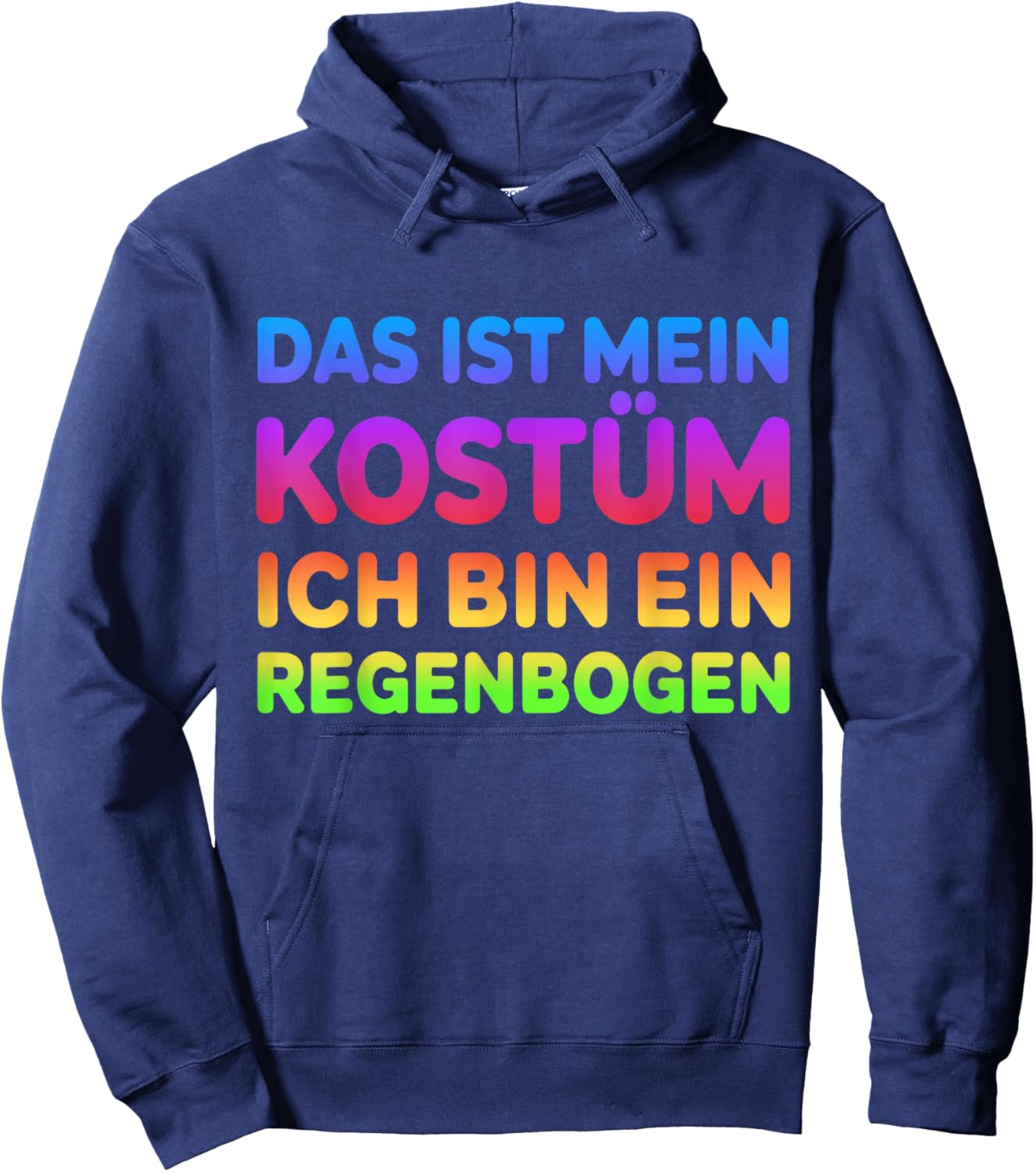Rainbow Costume Carnival Fancy Dress Hoodie - Hoodie | Navy