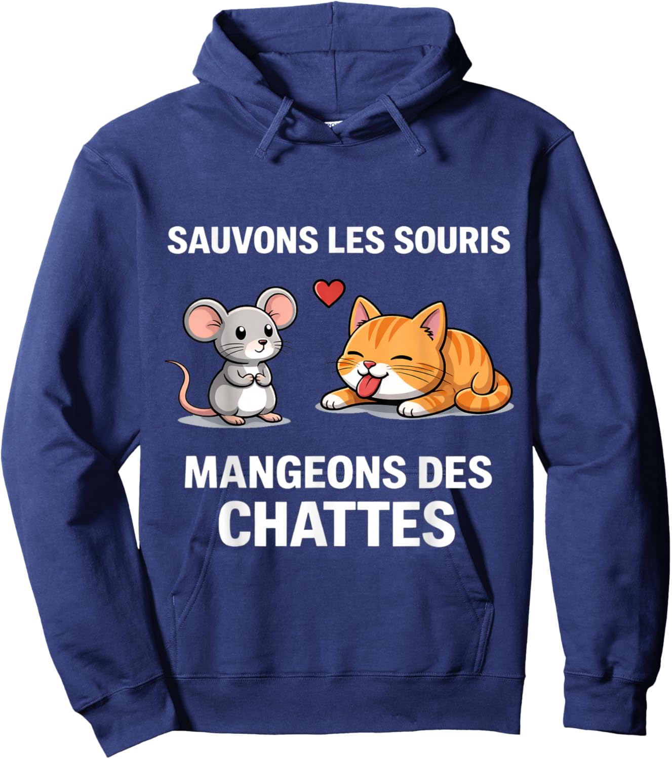 Humor Save Mice Eat Pussies Word Game Hoodie - Hoodie | Navy