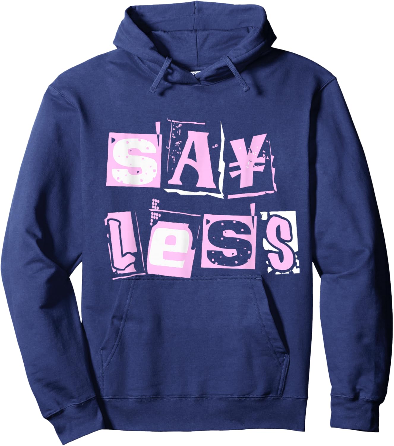 Pink Say Less Color Graphic Pink Pink Hoodie - Hoodie | Navy