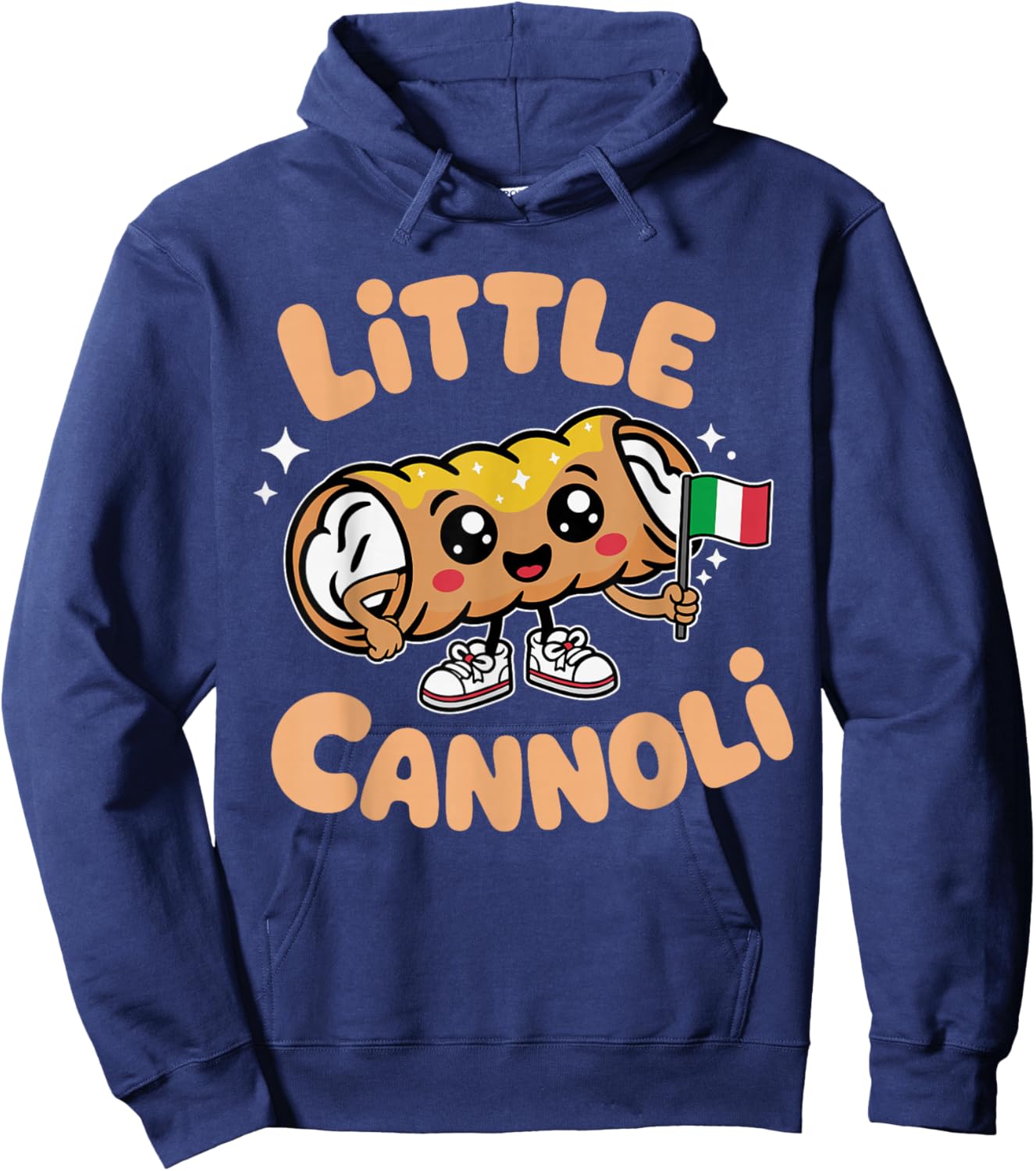 Little Cannoli Funny Italian Food Italian Kids Hoodie - Hoodie | Navy
