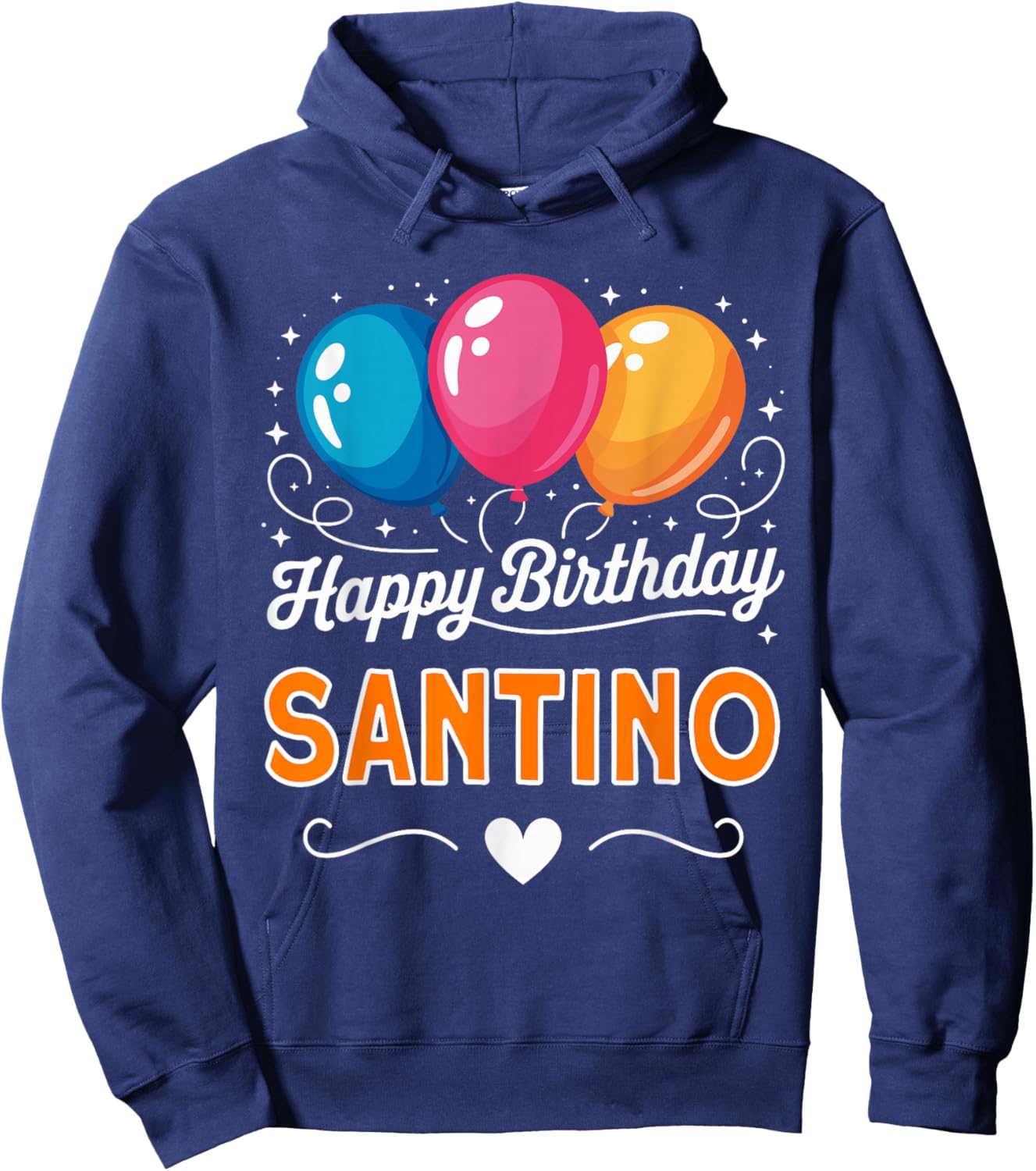 Happy Birthday Santino Hoodie - Hoodie | Navy
