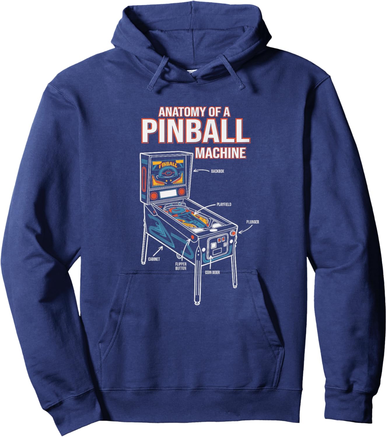 Anatomy of A Pinball Machine, Pinball Player Hoodie - Hoodie | Navy