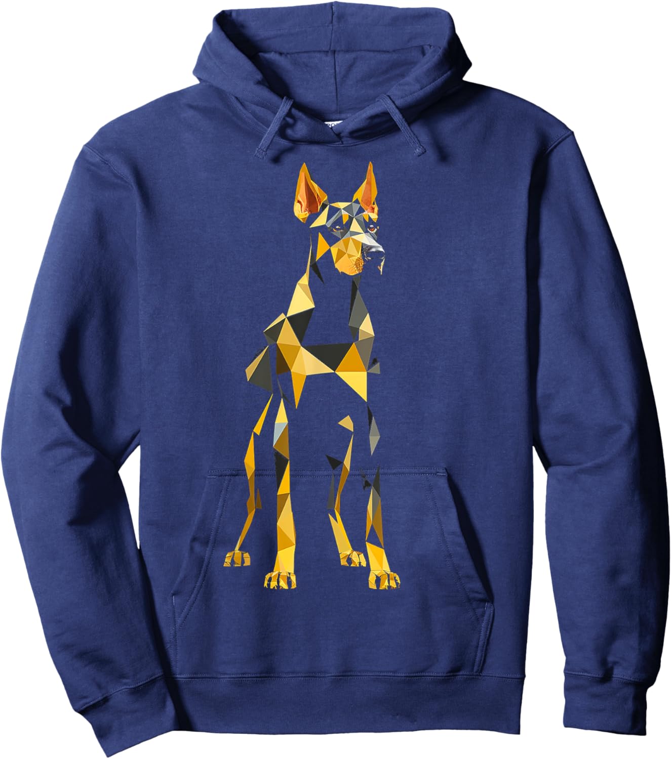 Doberman Motif Pet Artwork Dog Doberman Hoodie - Hoodie | Navy