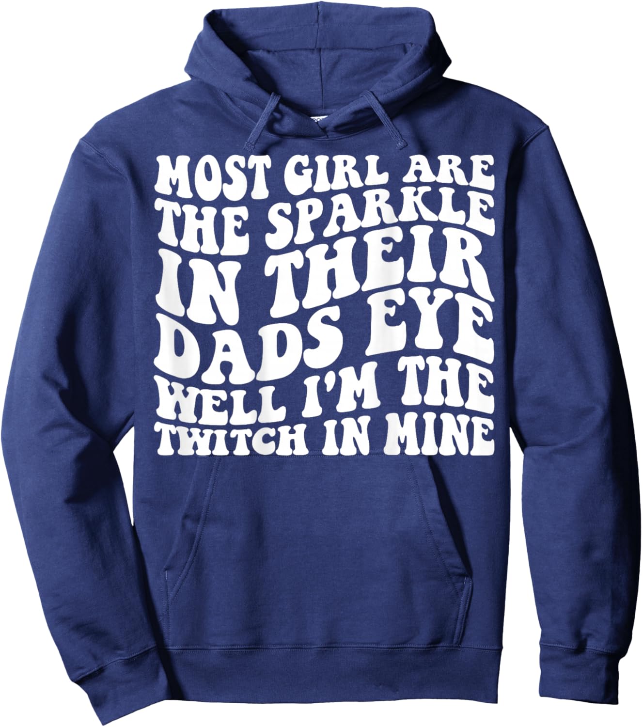 Most Girl are The Sparkle Retro Vintage On Back Hoodie - Hoodie | Navy