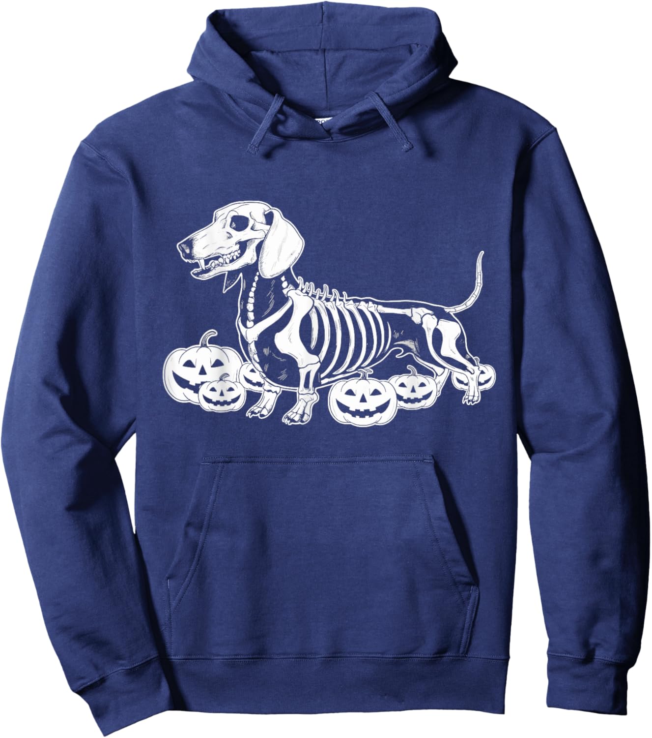 Dachshund Skeleton Birthday Halloween Dog Kids Hoodie - Hoodie | Navy